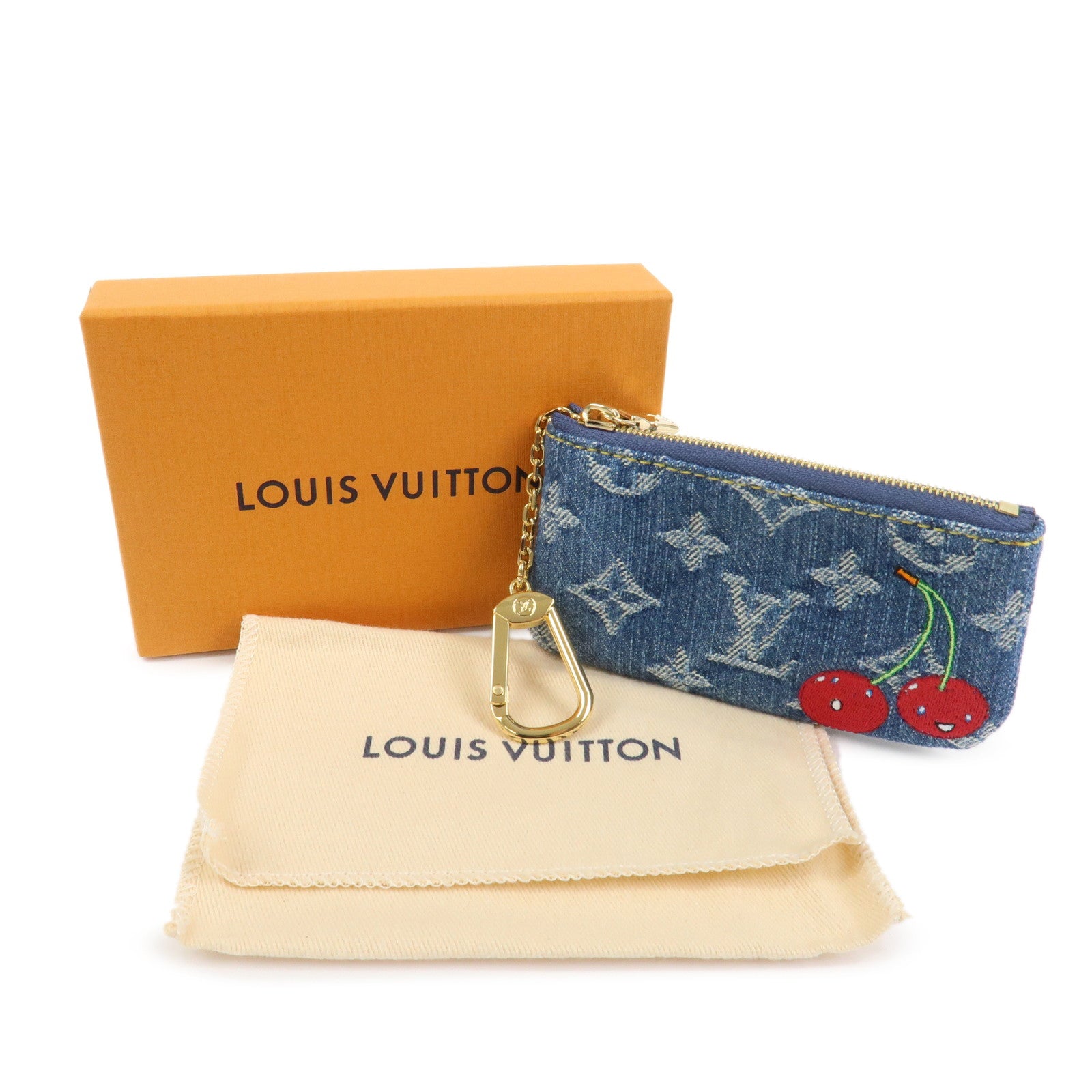 Louis Vuitton Monogram Denim LV×TM Pochette Cles Coin Case M14938