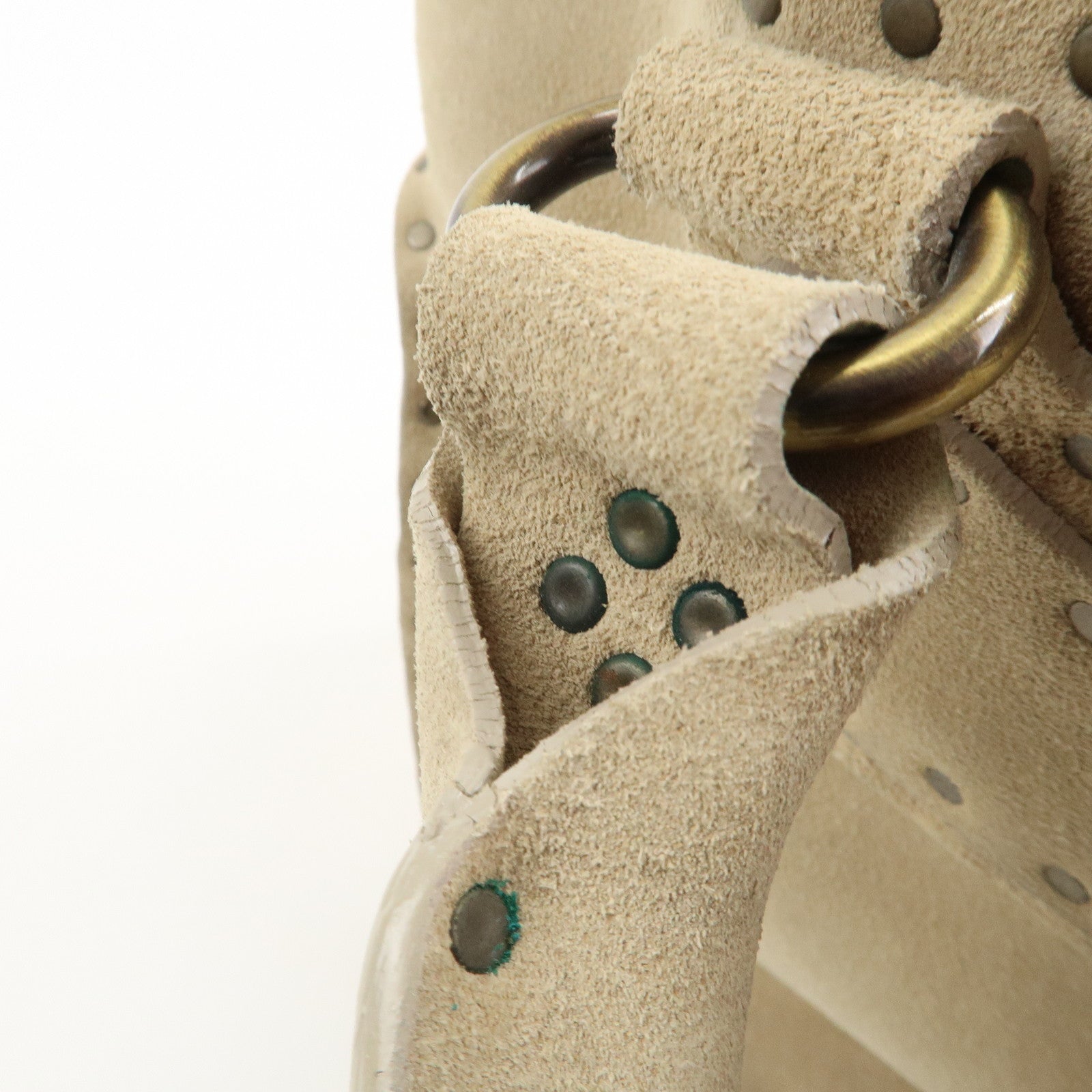 CELINE Suede Boogie Bag Hand Bag Tote Bag Ivory CE00/38 Used