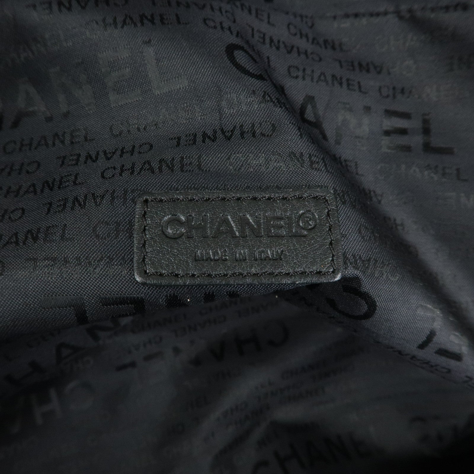 CHANEL COCO Mark Sport Line Nylon Boston Bag Shoulder Bag Black