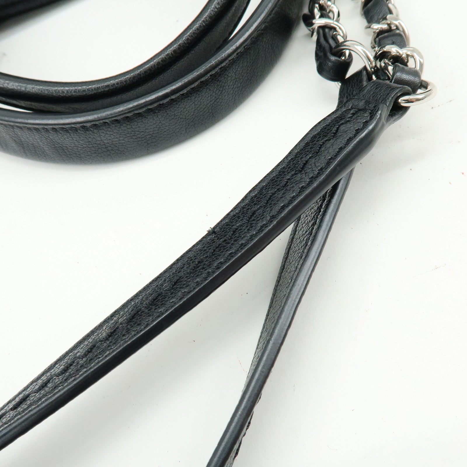 CHANEL COCO Mark Canvas Leather Chain Shoulder Bag Tote Bag A57180