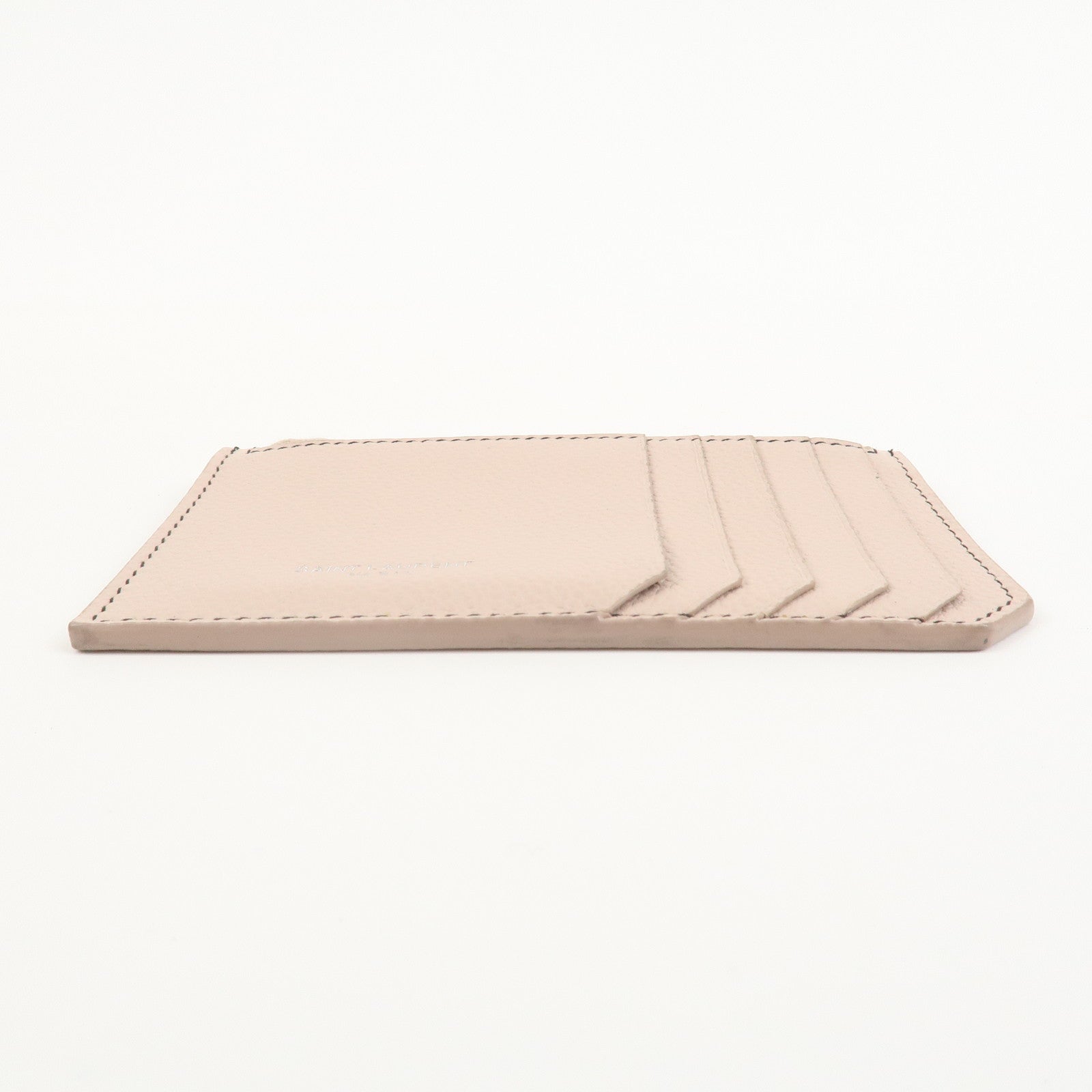 SAINT LAURENT PARIS Leather Card Case Card Holder Light Pink 458583