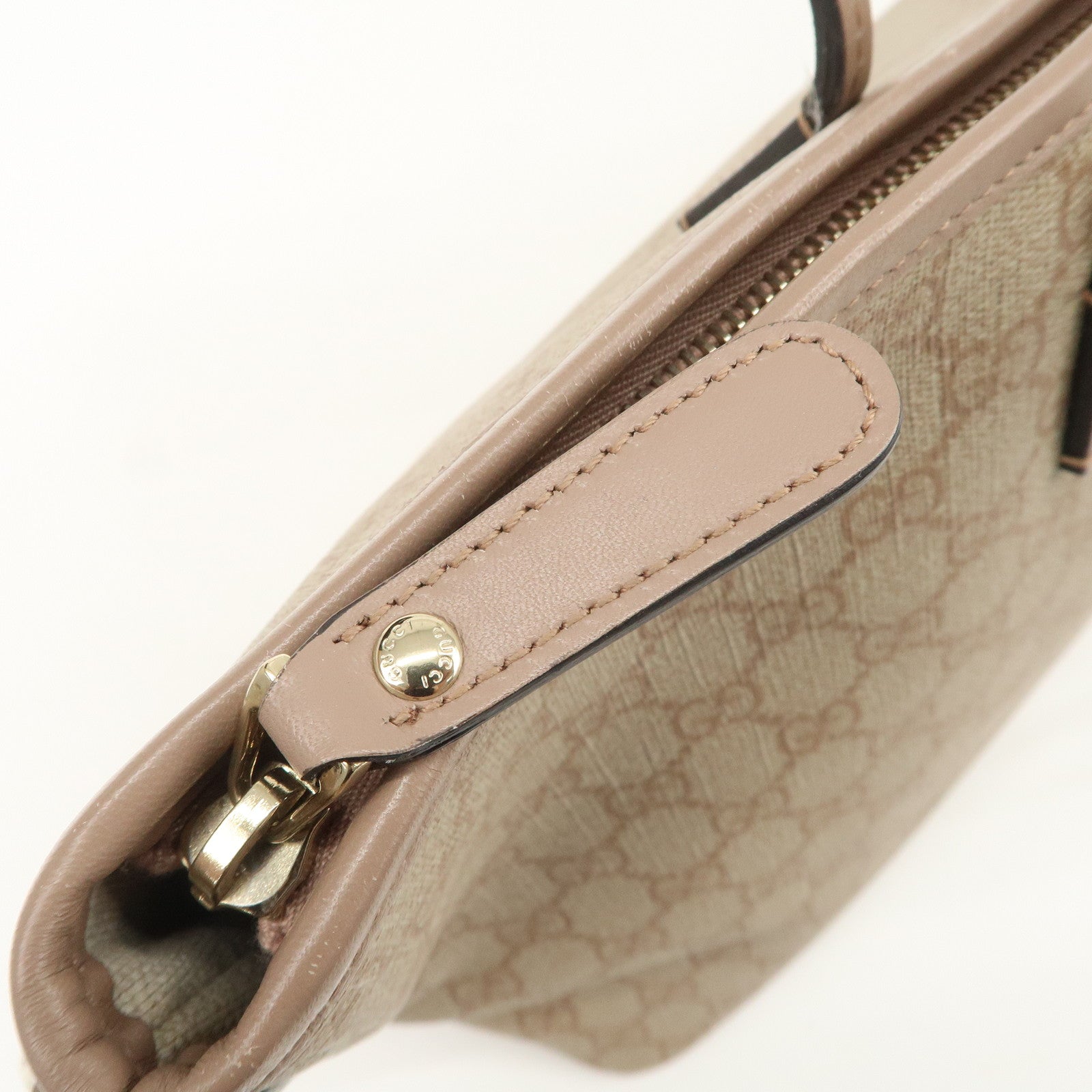 GUCCI GG Supreme 2WAY Bag Tote Bag Shoulder Bag Pink 353437