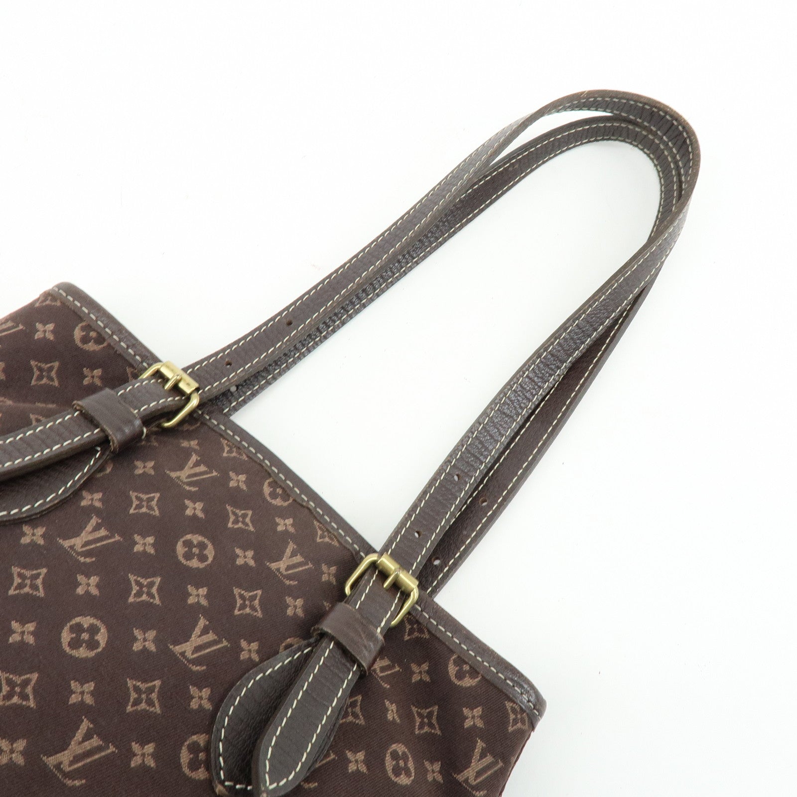 Louis Vuitton Monogram Mini Lin Bucket PM Tote Bag Ebene M95226