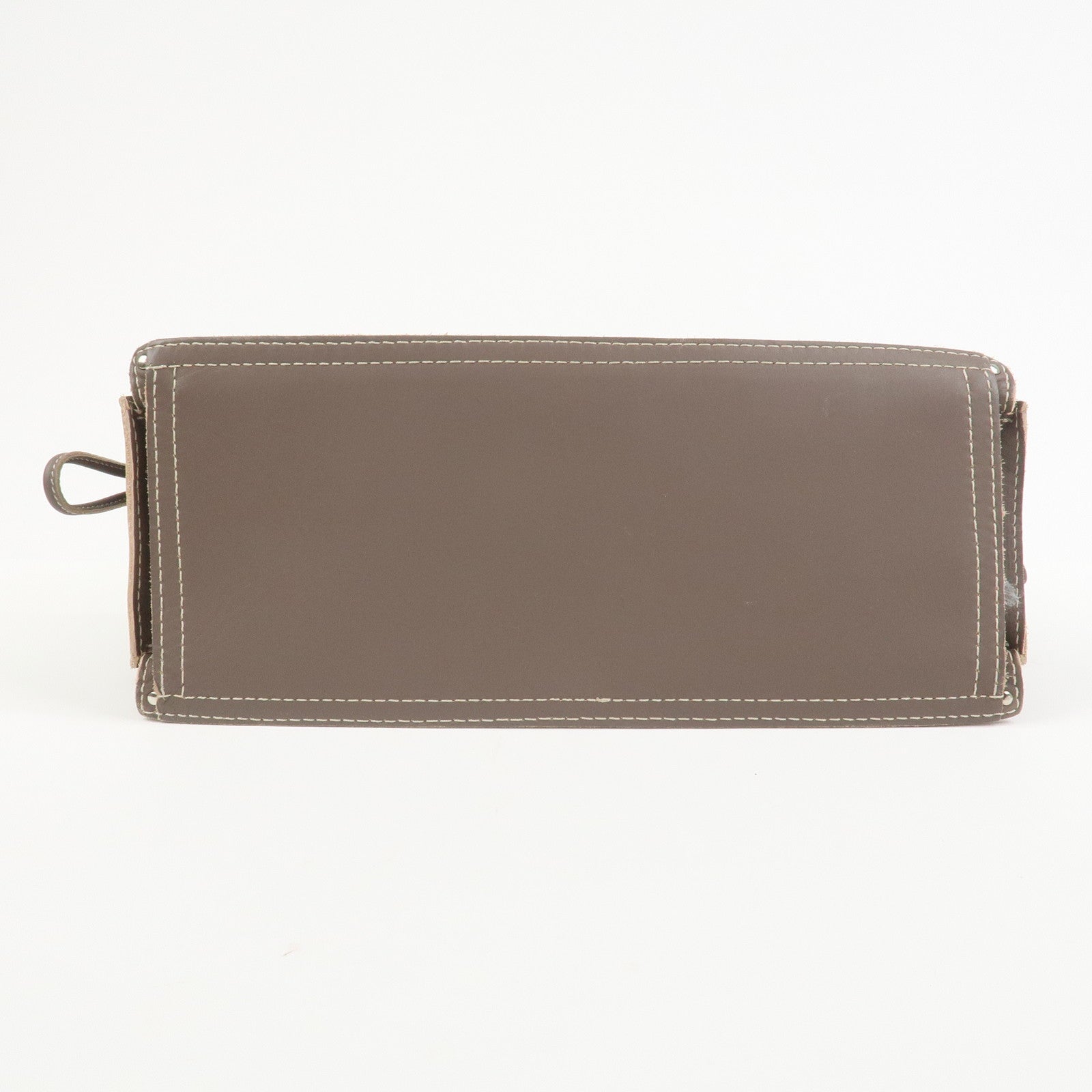 LOEWE Anagram Logo Leather Shopper Tote Bag Shoulder bag Brown