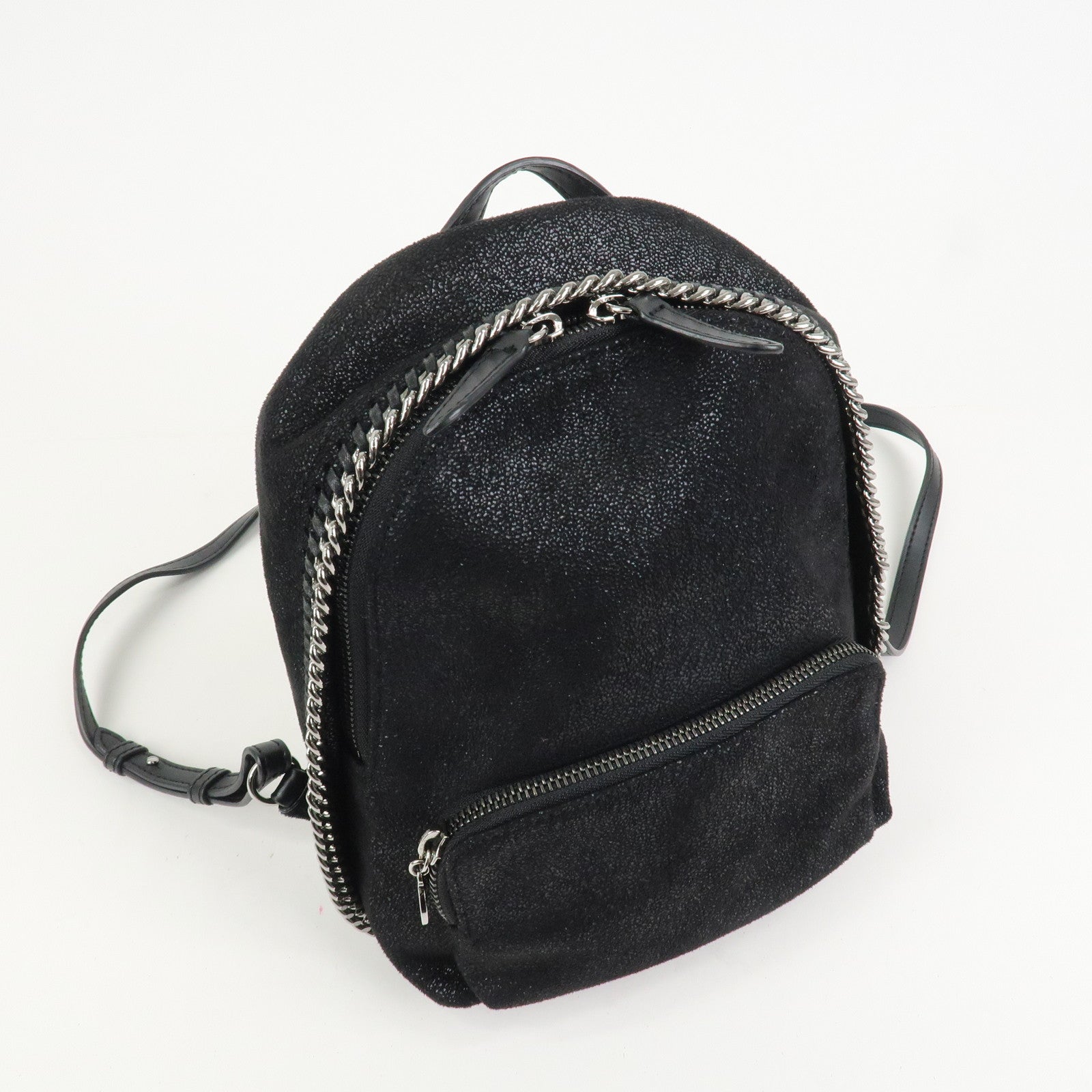 STELLA MCCARTNEY Falabella Polyester Leather Backpack Black