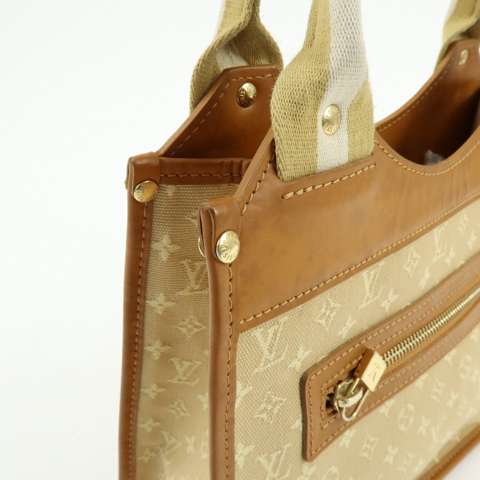 Louis Vuitton Monogram Mini Sac Catherine Hand Bag Beige M92328