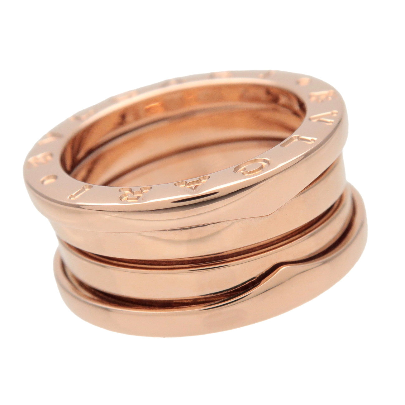 BVLGARI B-Zero1 3Band Ring K18 750PG Rose Gold #49 US4.5 EU49 HK10