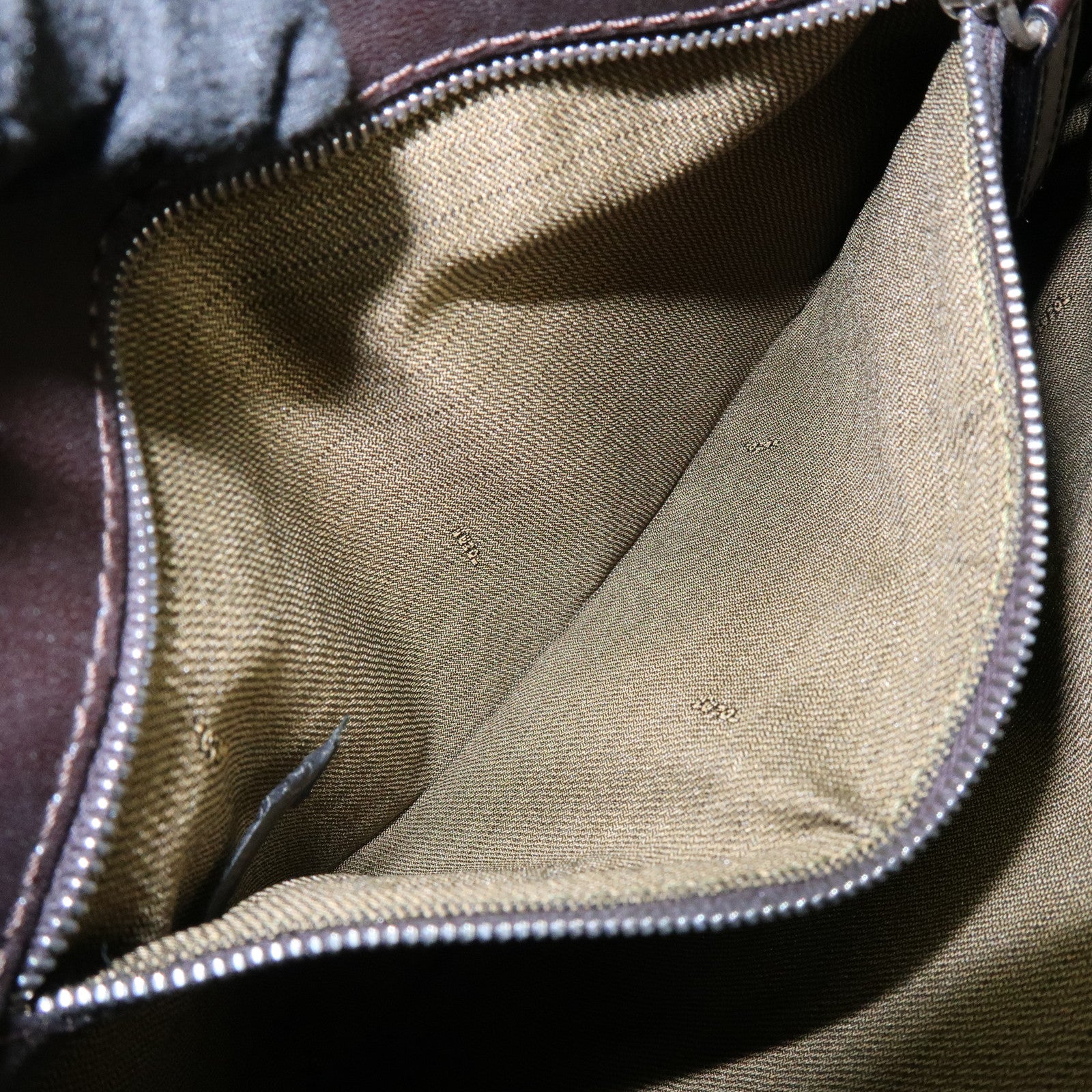 FENDI Zucca Canvas Leather Shoulder Bag Brown Black 83150820992