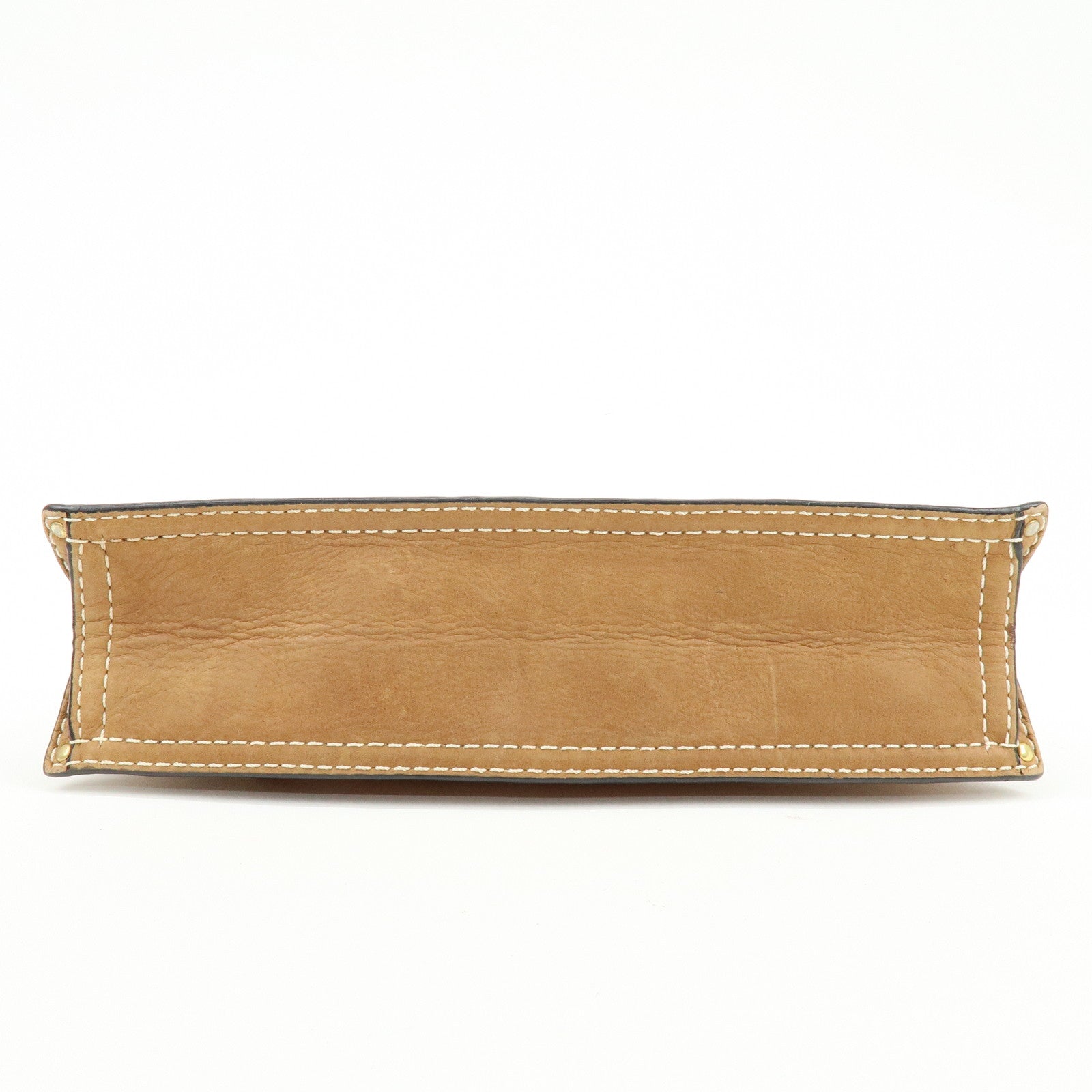 LOEWE Logo Leather Chain Shoulder Bag Crossbody Bag Brown