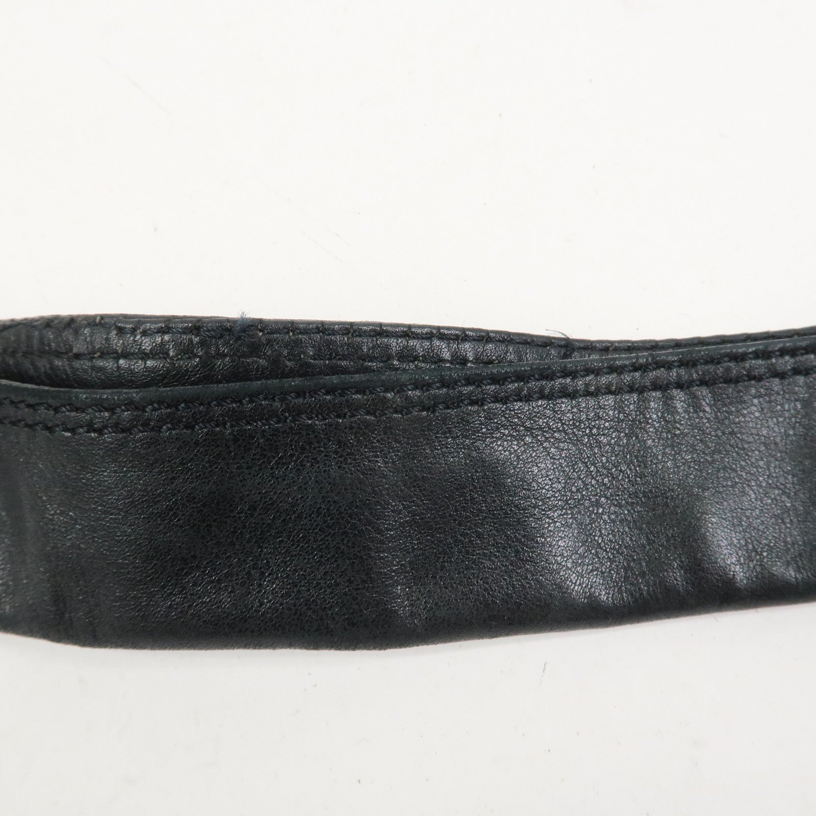 CHANEL Lamb Skin Shoulder Bag Crossbody Bag Black