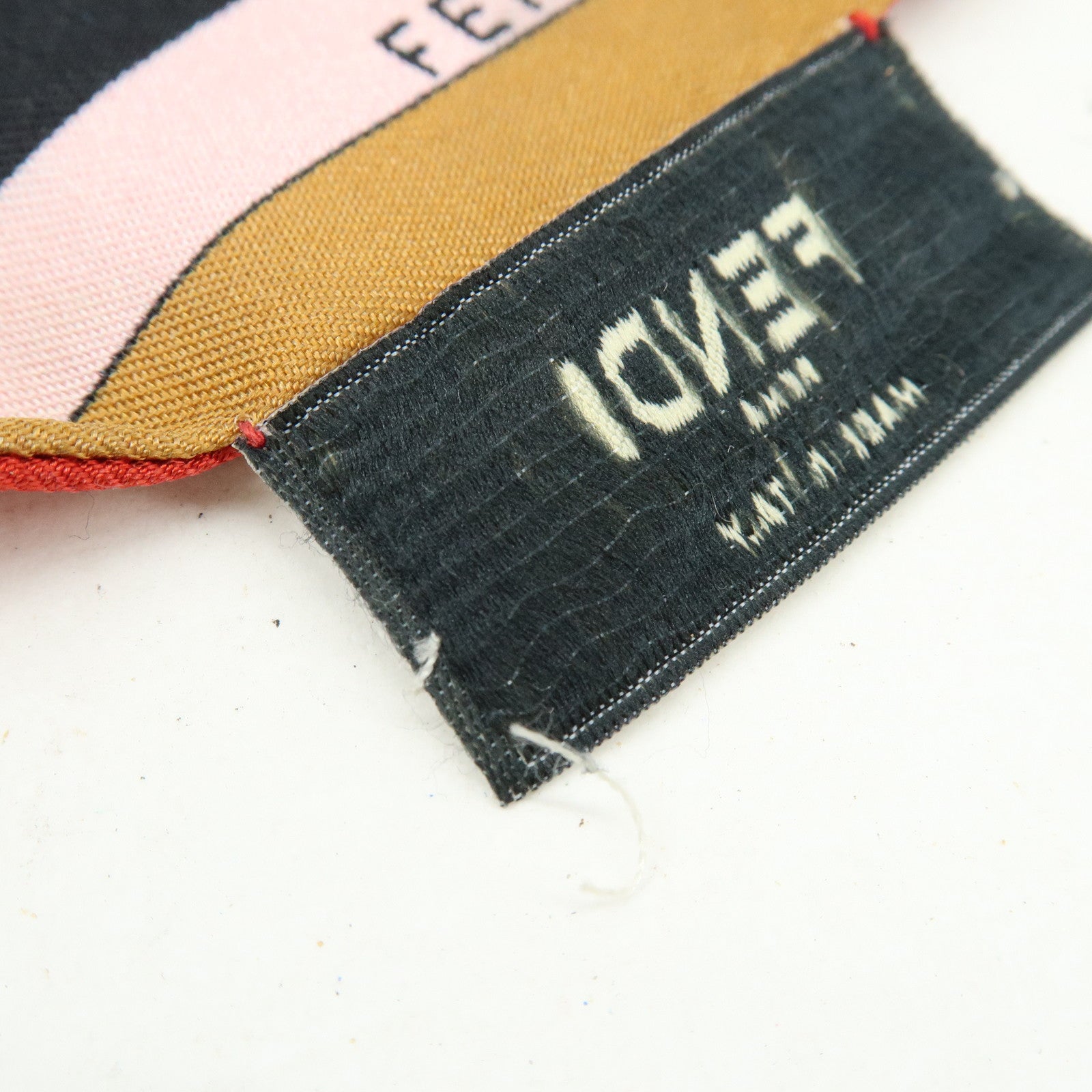 FENDI Wrappy Silk 100%  Scarf Red Multicolor