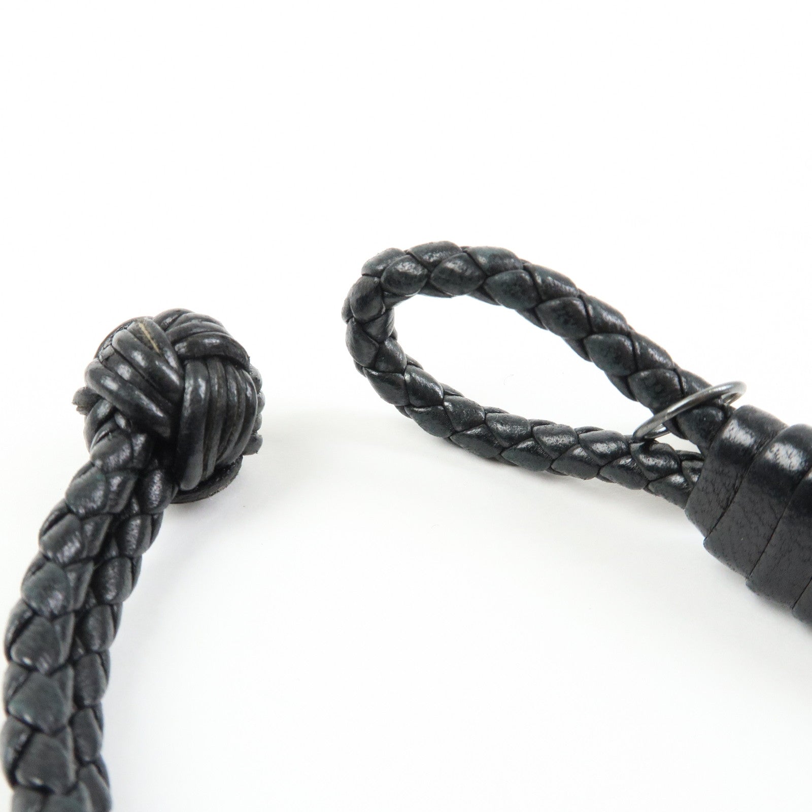 BOTTEGA VENETA Leather SV925 Bracelet Black