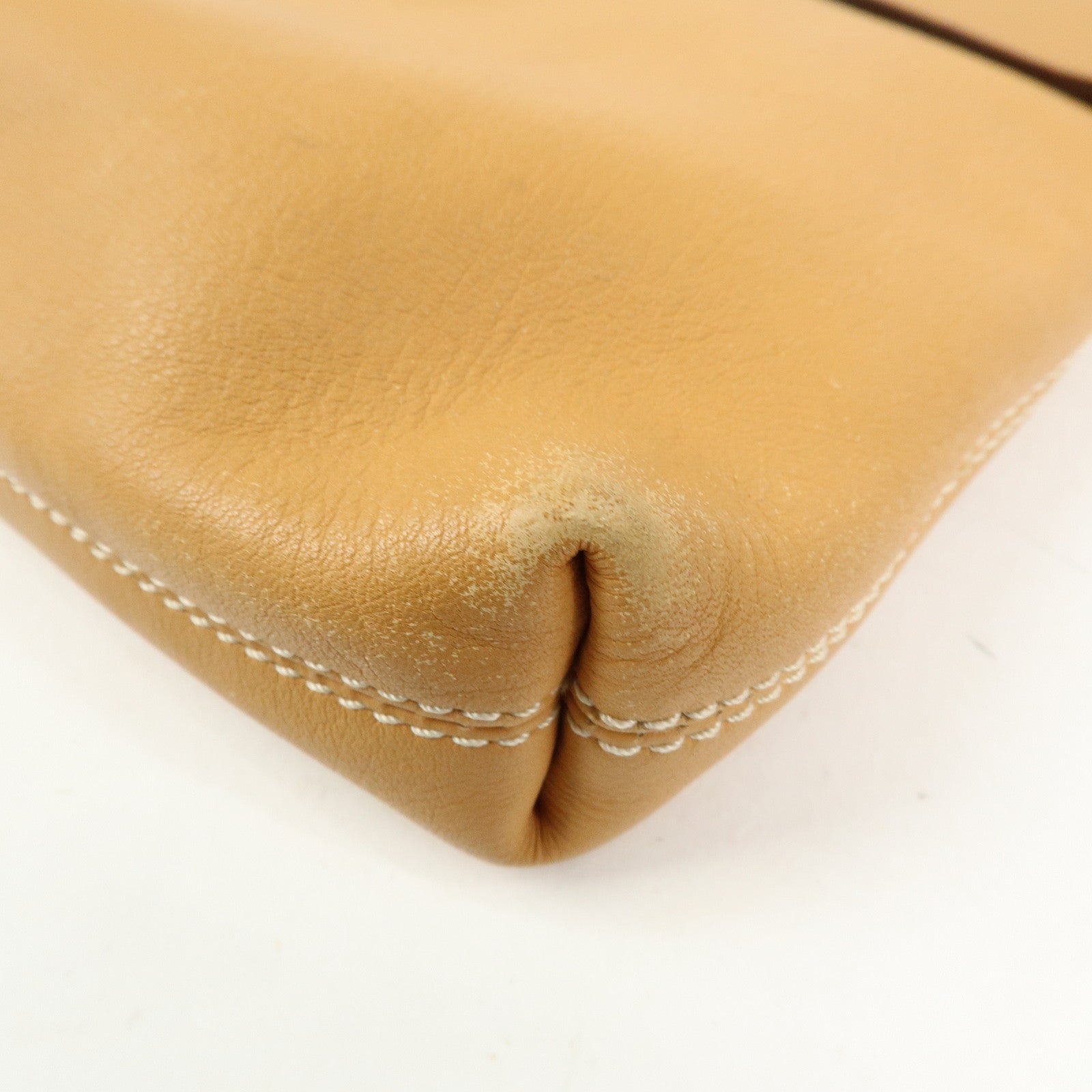 LOEWE Leather Shoulder Bag Crossbody Bag Camel Brown