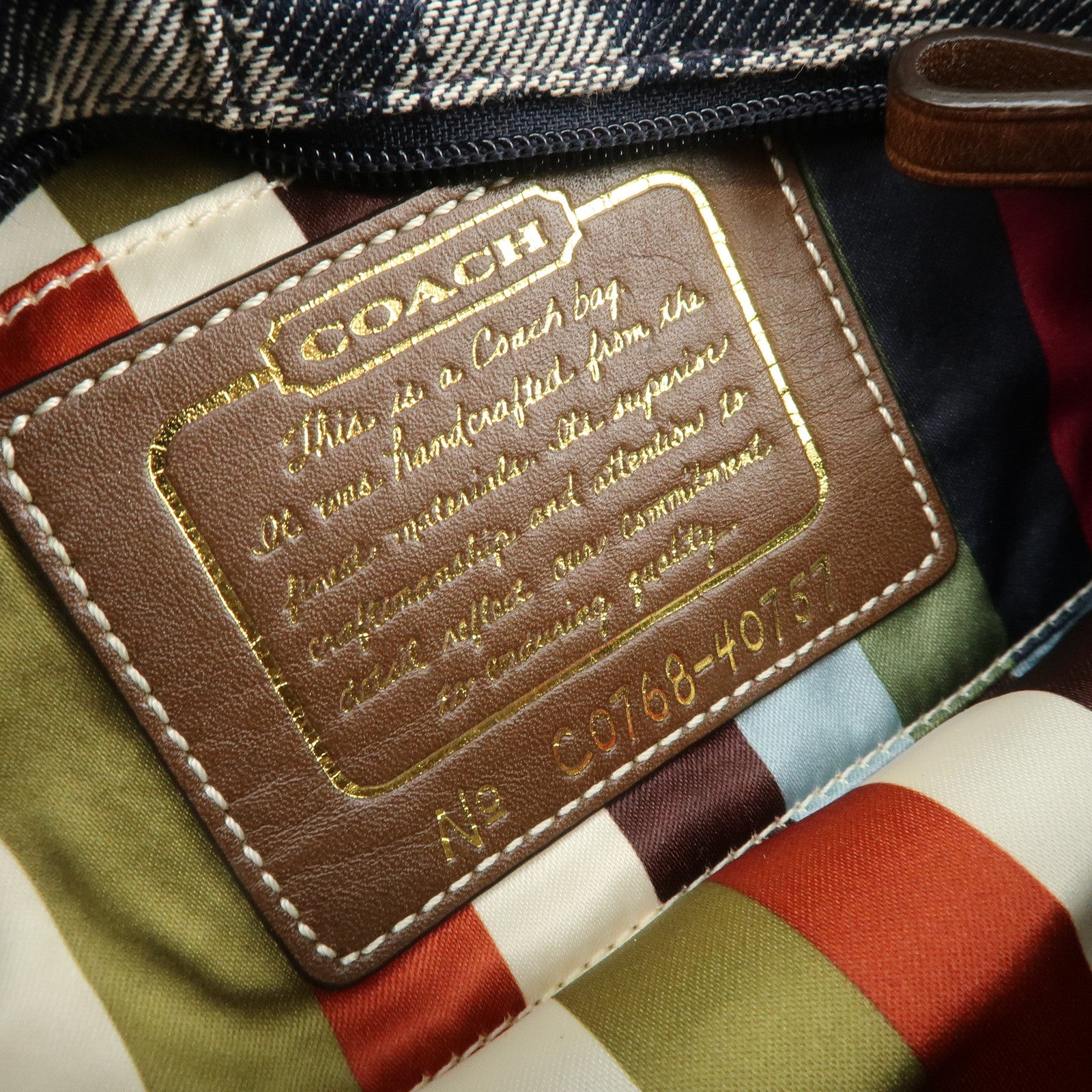 COACH Set of 3 Shoulder Bag Hand Bag Blue Brown