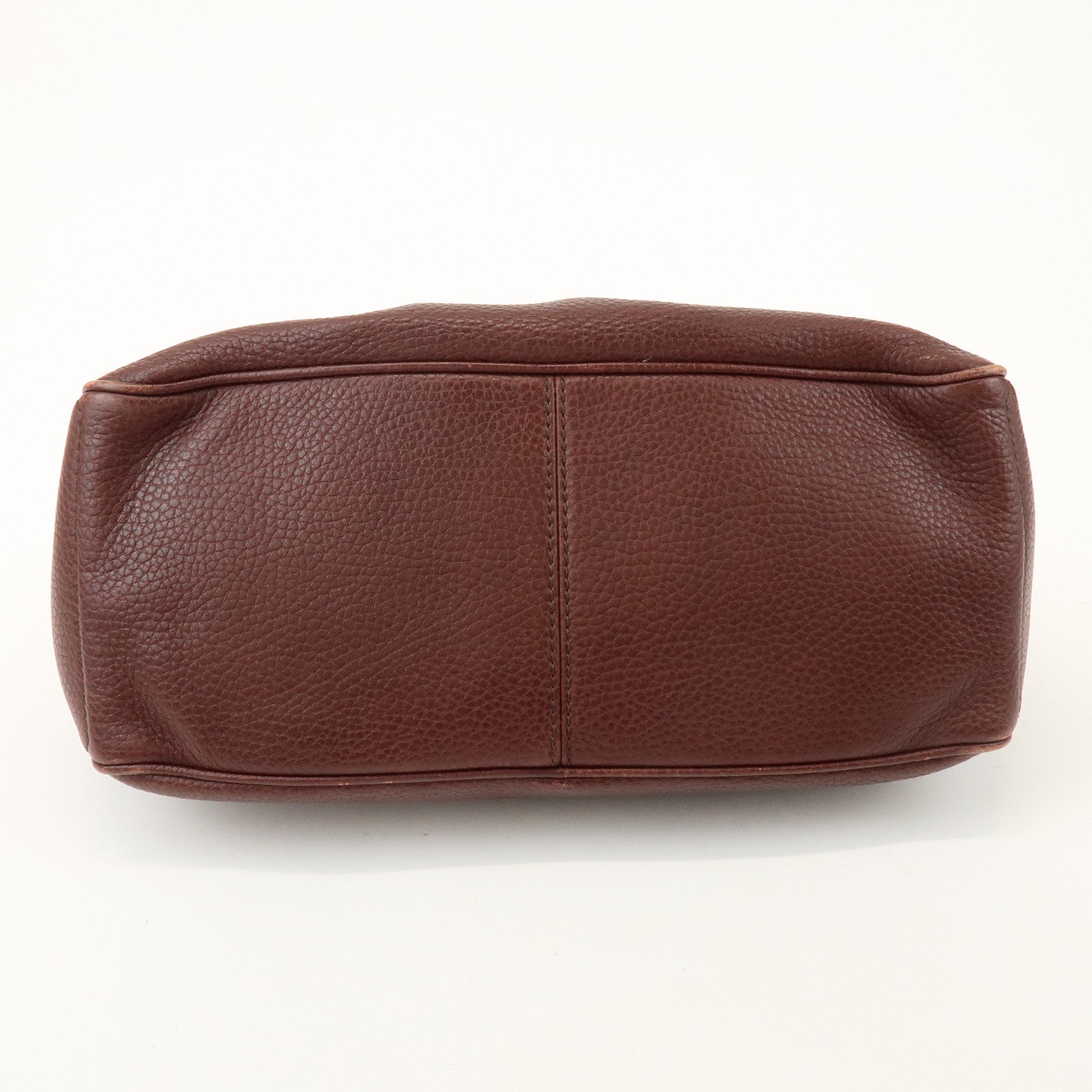 CELINE Leather Boogie Bag Hand Bag Tote Bag Brown