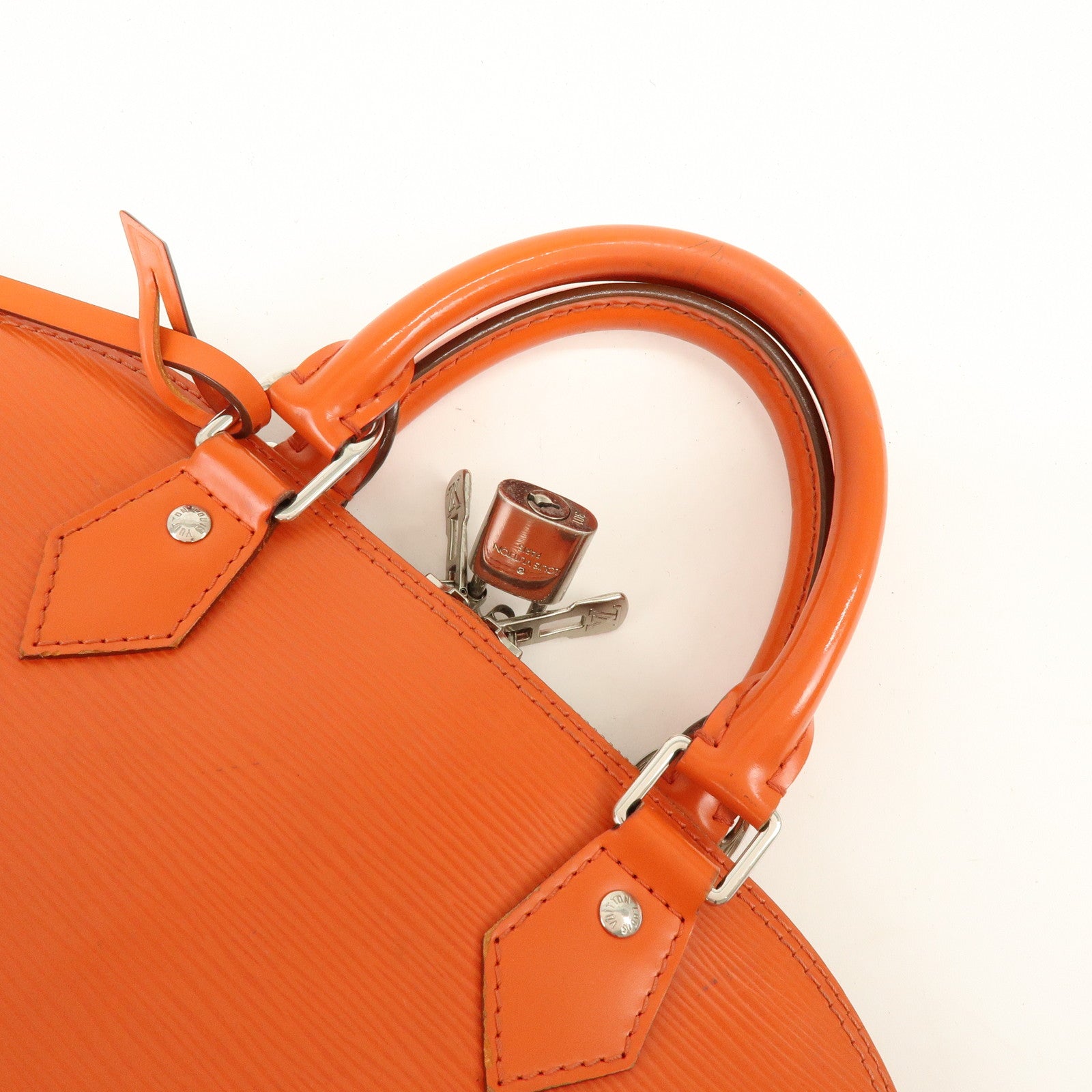 Louis Vuitton Epi Leather Alma PM Hand Bag Pimont Orange M40623