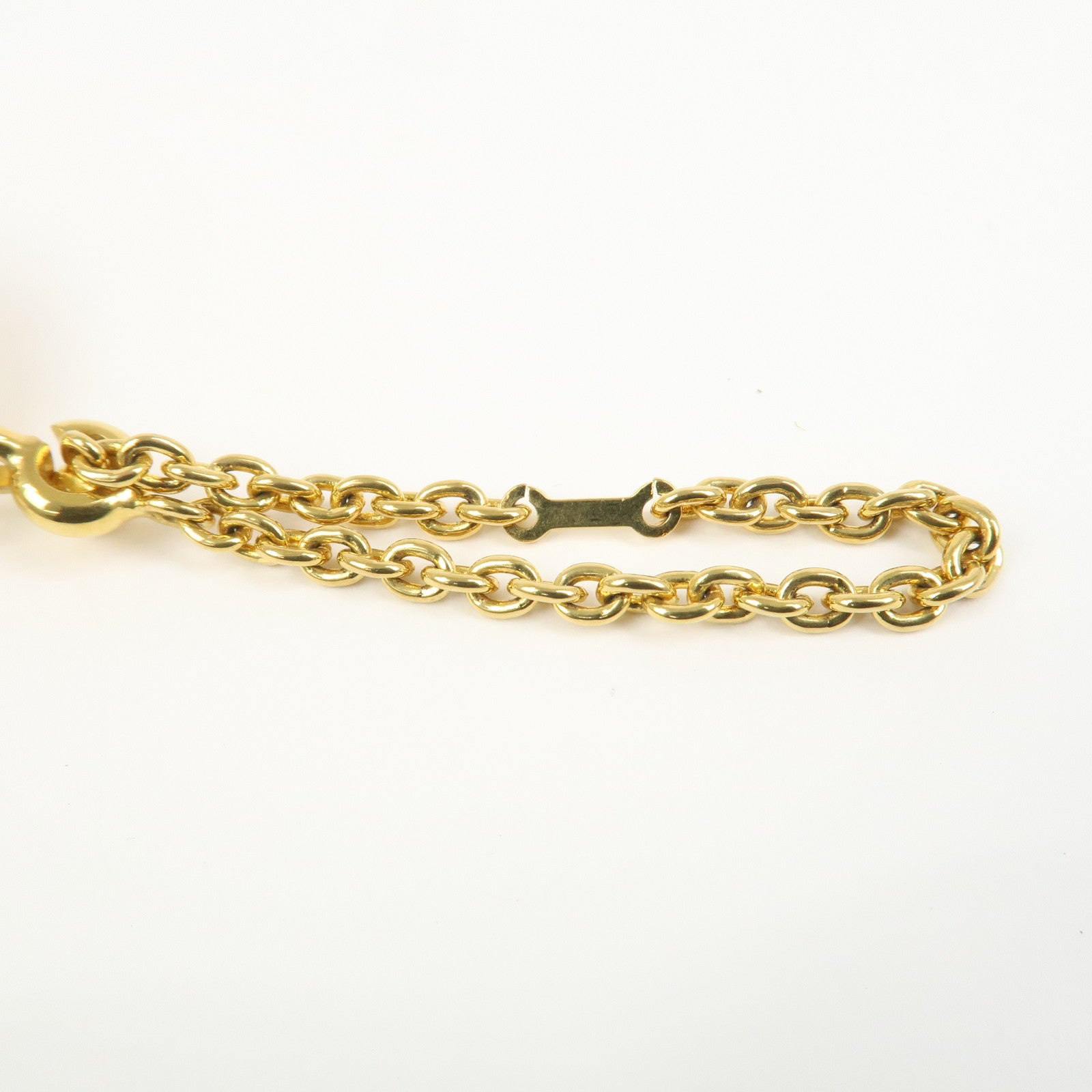 CELINE Saturn Motif Metal Bag Charm Key Holder Gold