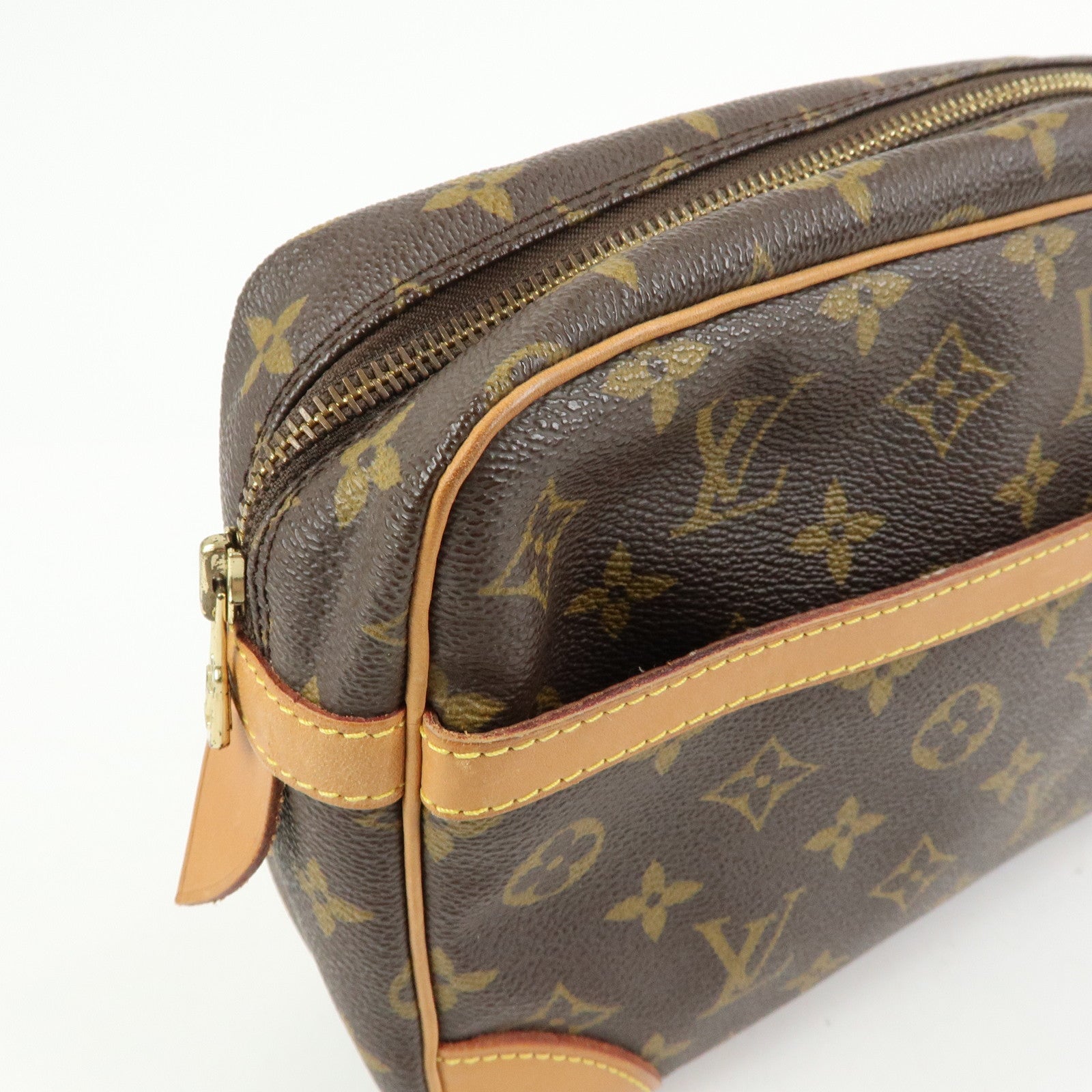Louis Vuitton Monogram Compiegne 28 Pouch Clutch Bag Brown M51845