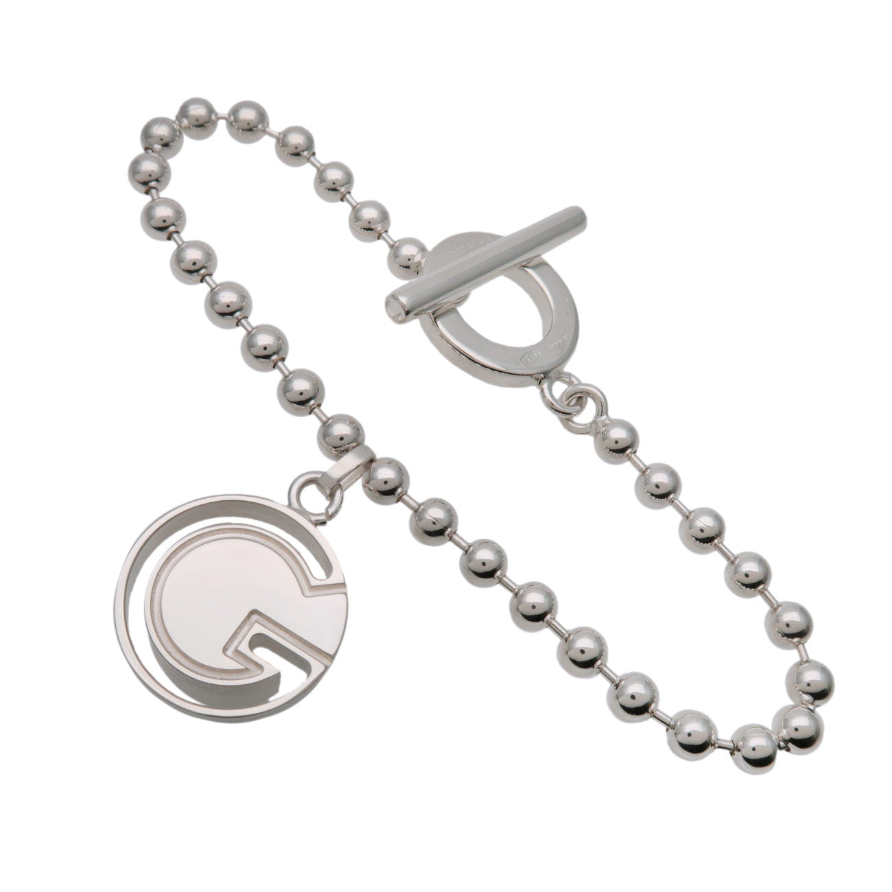 GUCCI Ball Chain Bracelet 16 SV925 Silver