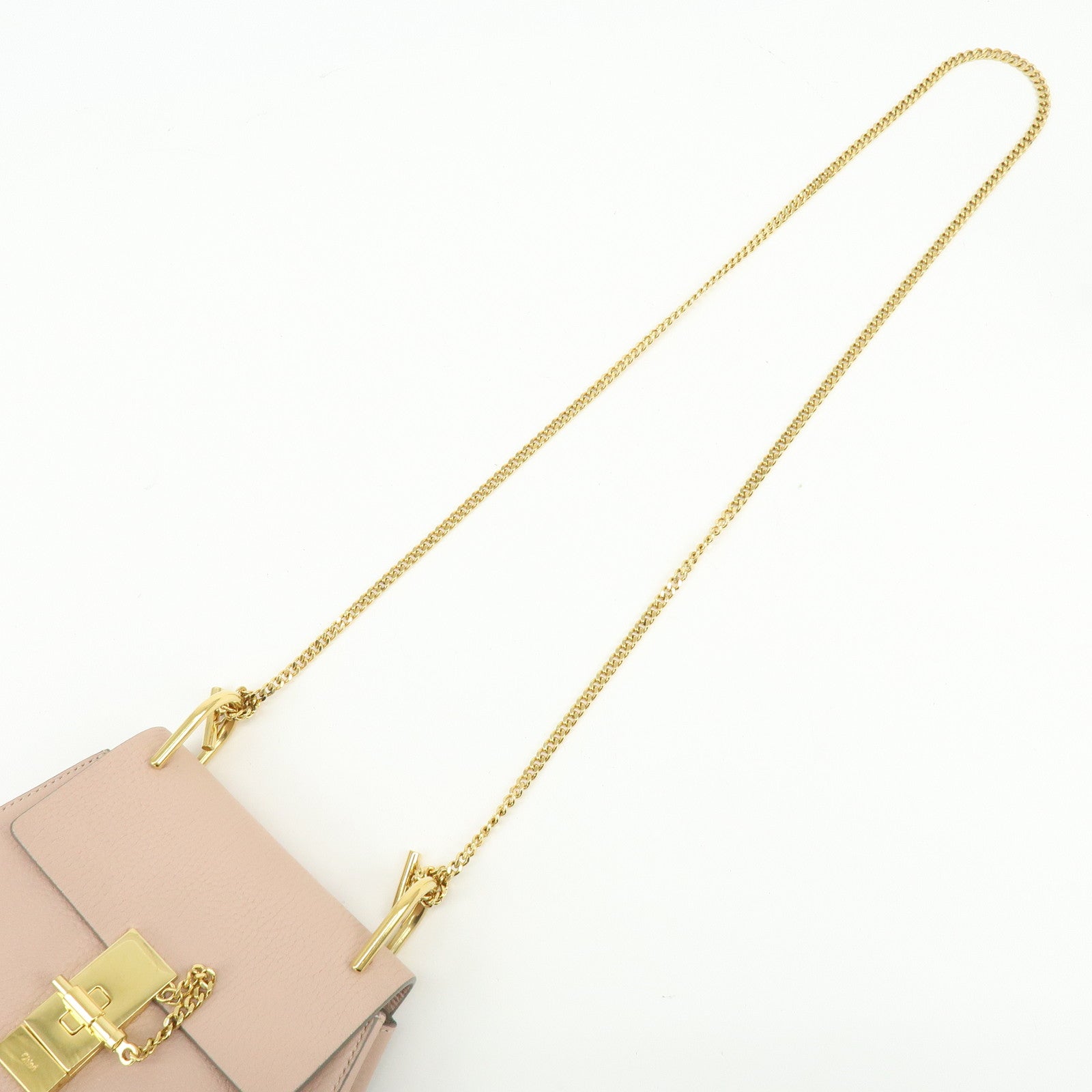 Chloe Drew Calf Leather Shoulder Bag Crossbody Bag Light Pink