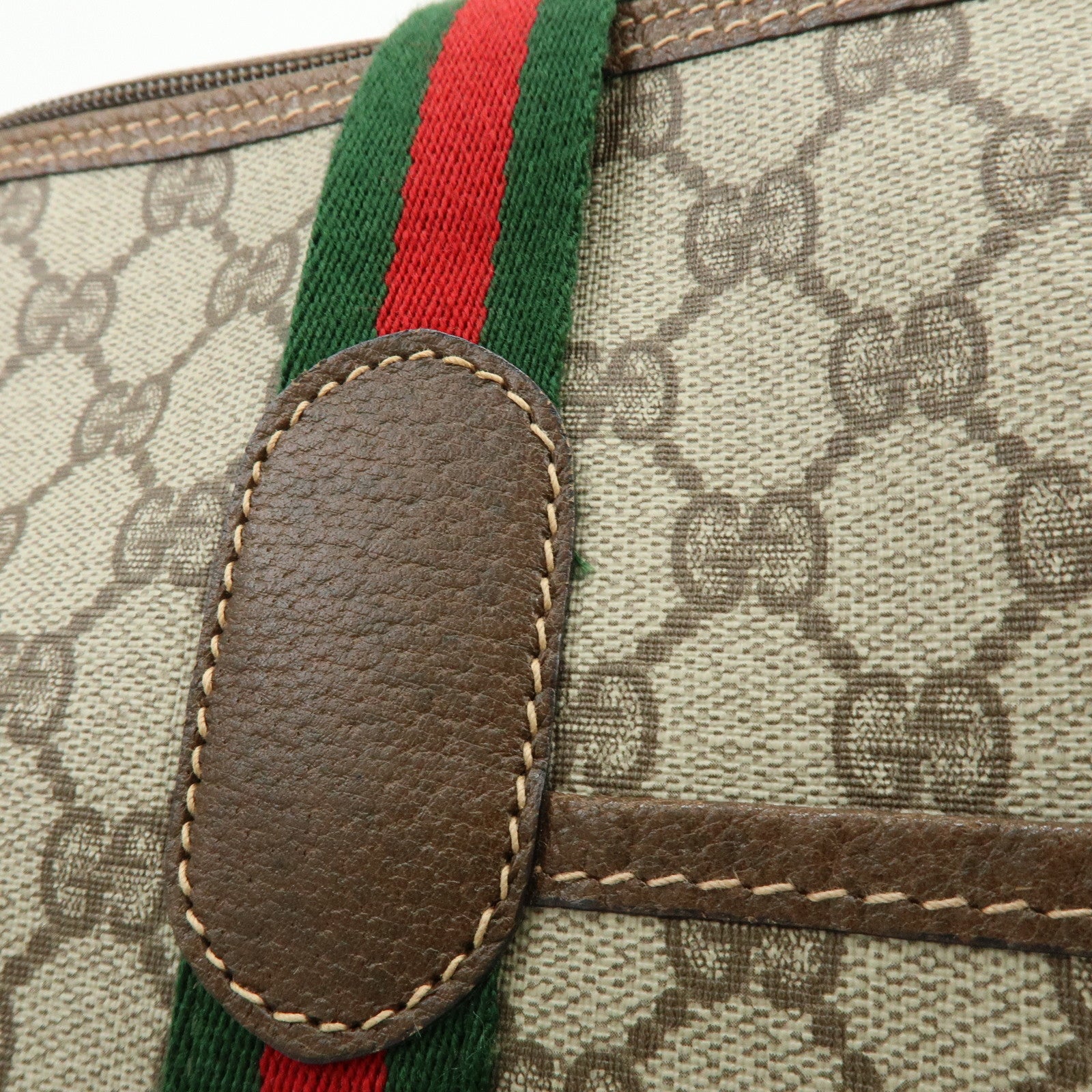 GUCCI Sherry Interlocking G GG Supreme Tote Bag Beige 012・39・6211