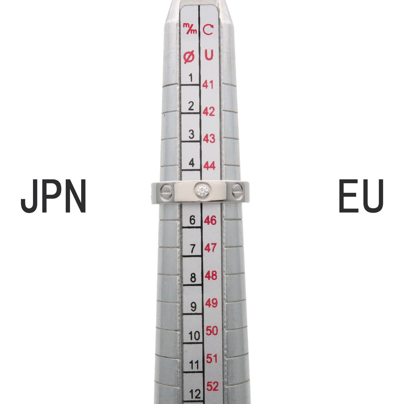 Cartier Mini Love 1P Diamond Ring # K18 750 US EU HK