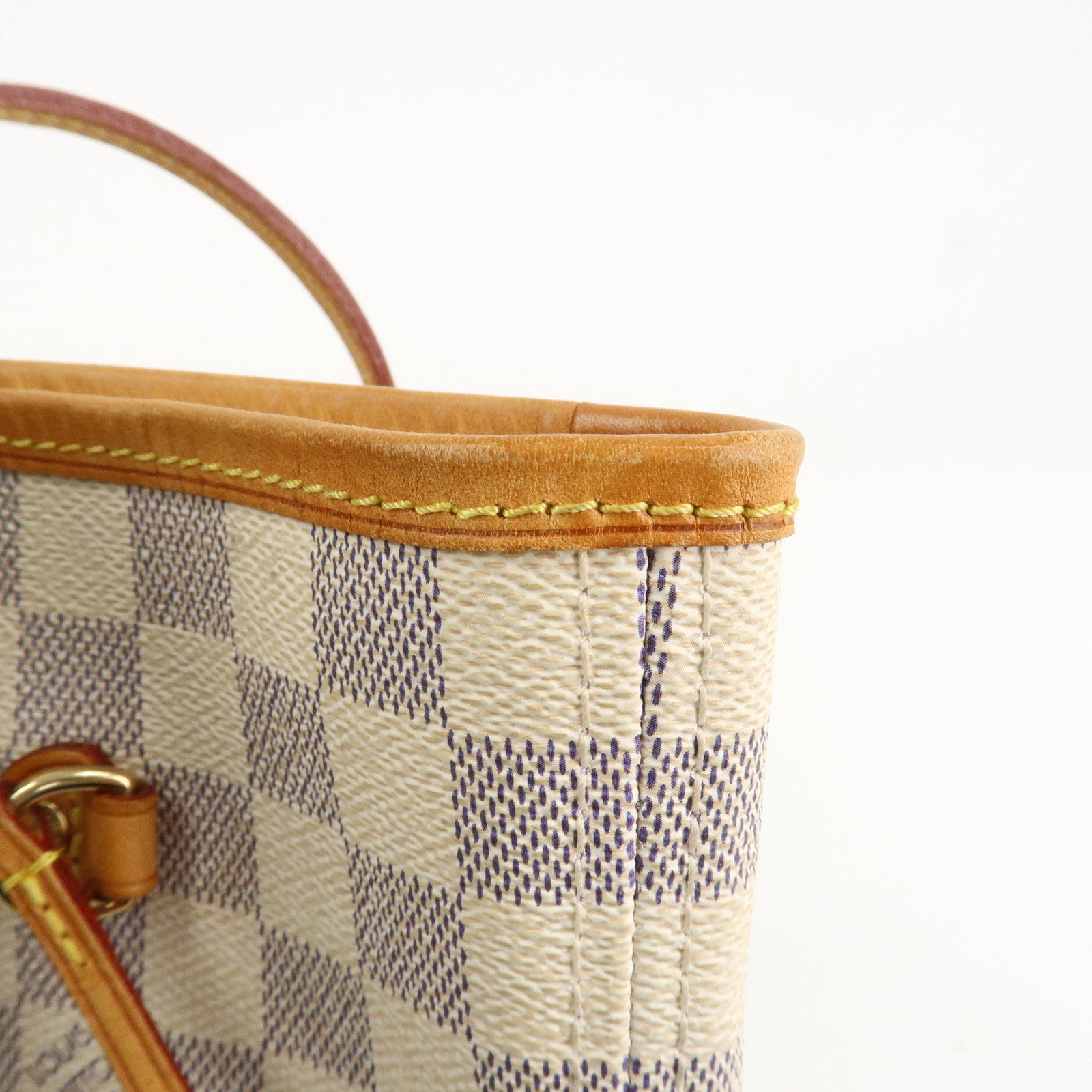 Louis Vuitton Damier Azur Neverfull MM Tote Bag Shoulder Bag N51107 Used