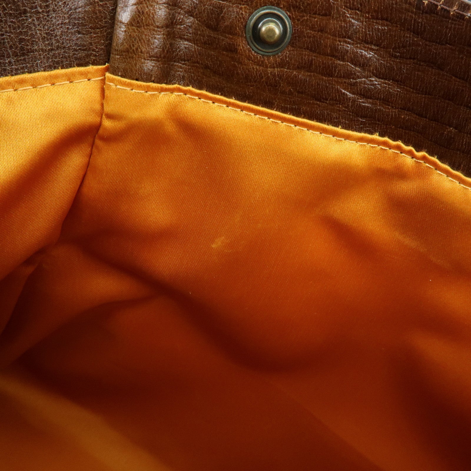 FENDI Etnico Zucca Denim Leather Shoulder Bag Blue Brown 8BN157