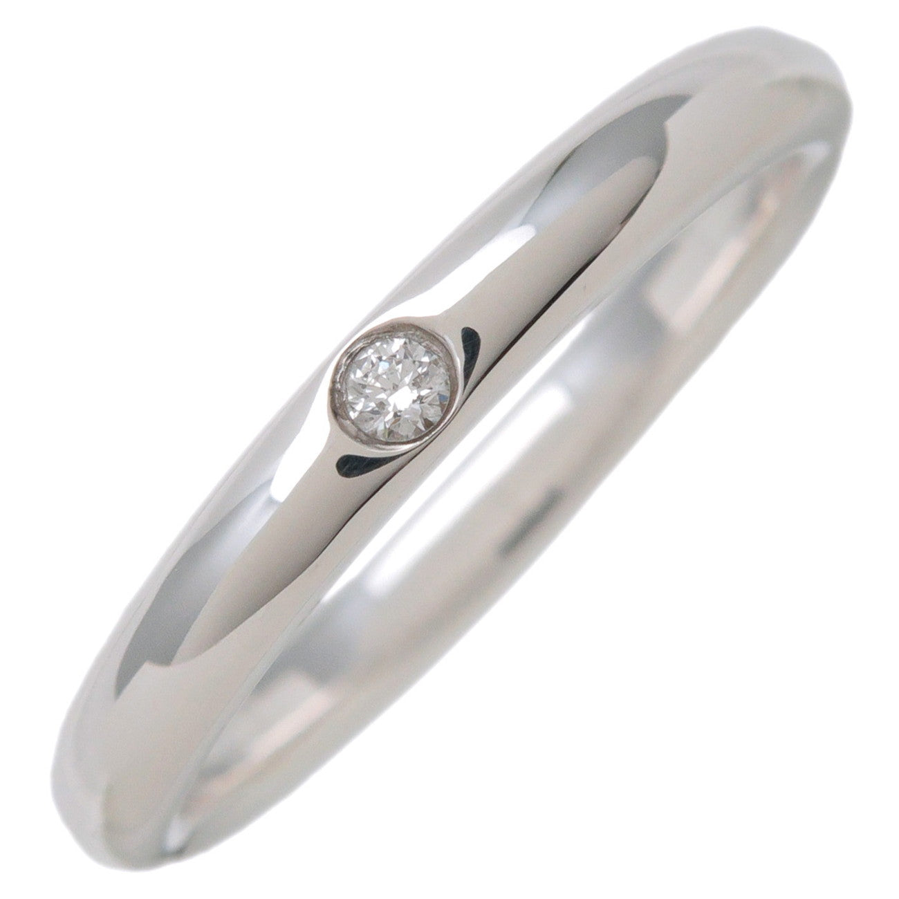 Tiffany & Co Stacking Band 1P Diamond Ring SV925 US6 EU52 HK13