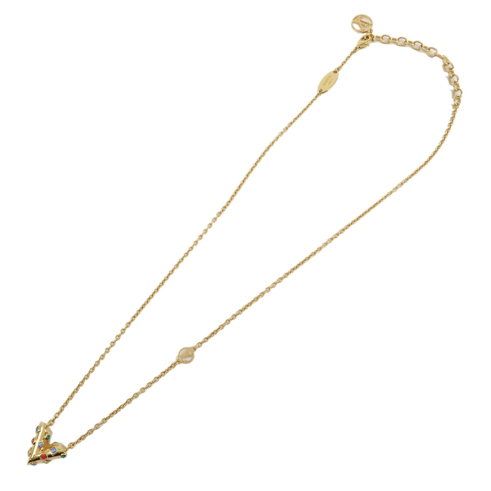 Louis Vuitton Collier Essential V Planet Metal Necklace M68920