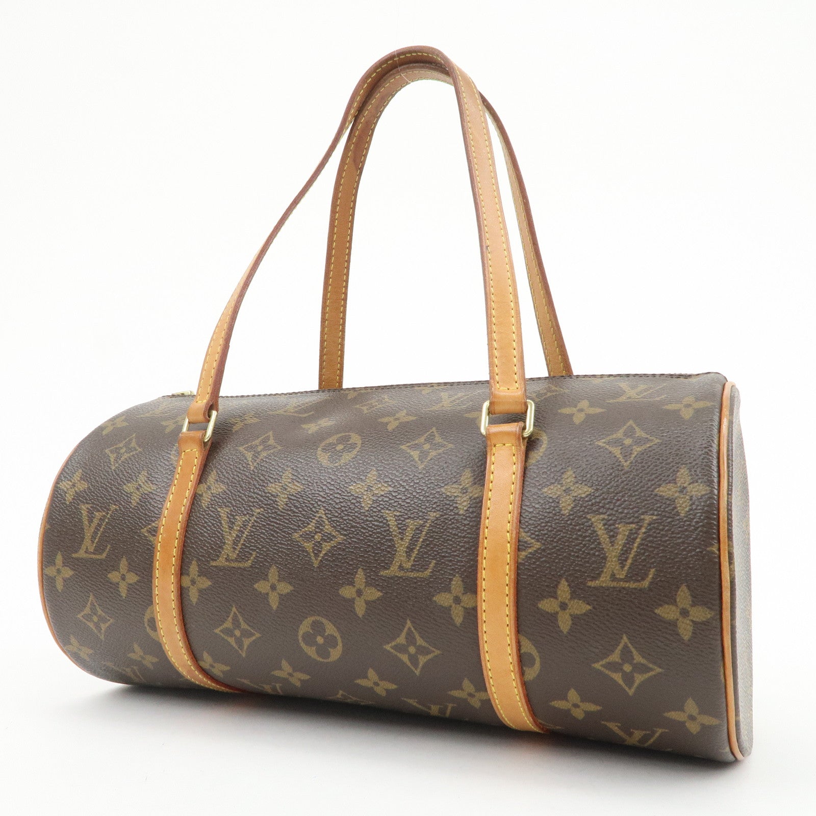 Louis Vuitton Monogram Papillon 30 Hand Bag Brown M51385