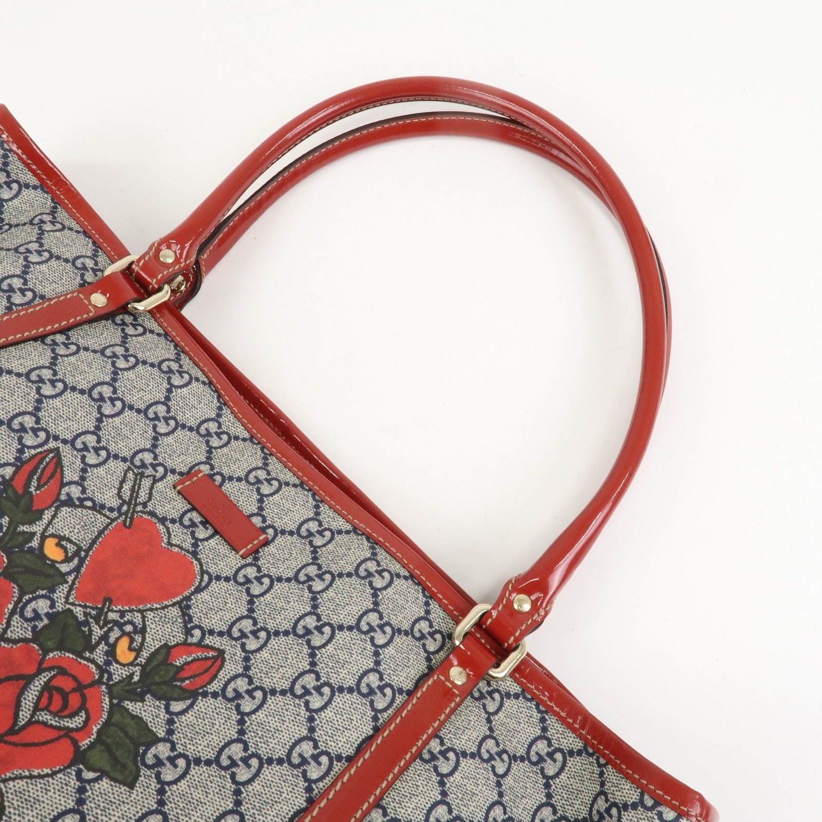 GUCCI JOY Collection GG Supreme PVC Patent Leather Tote Bag 197953