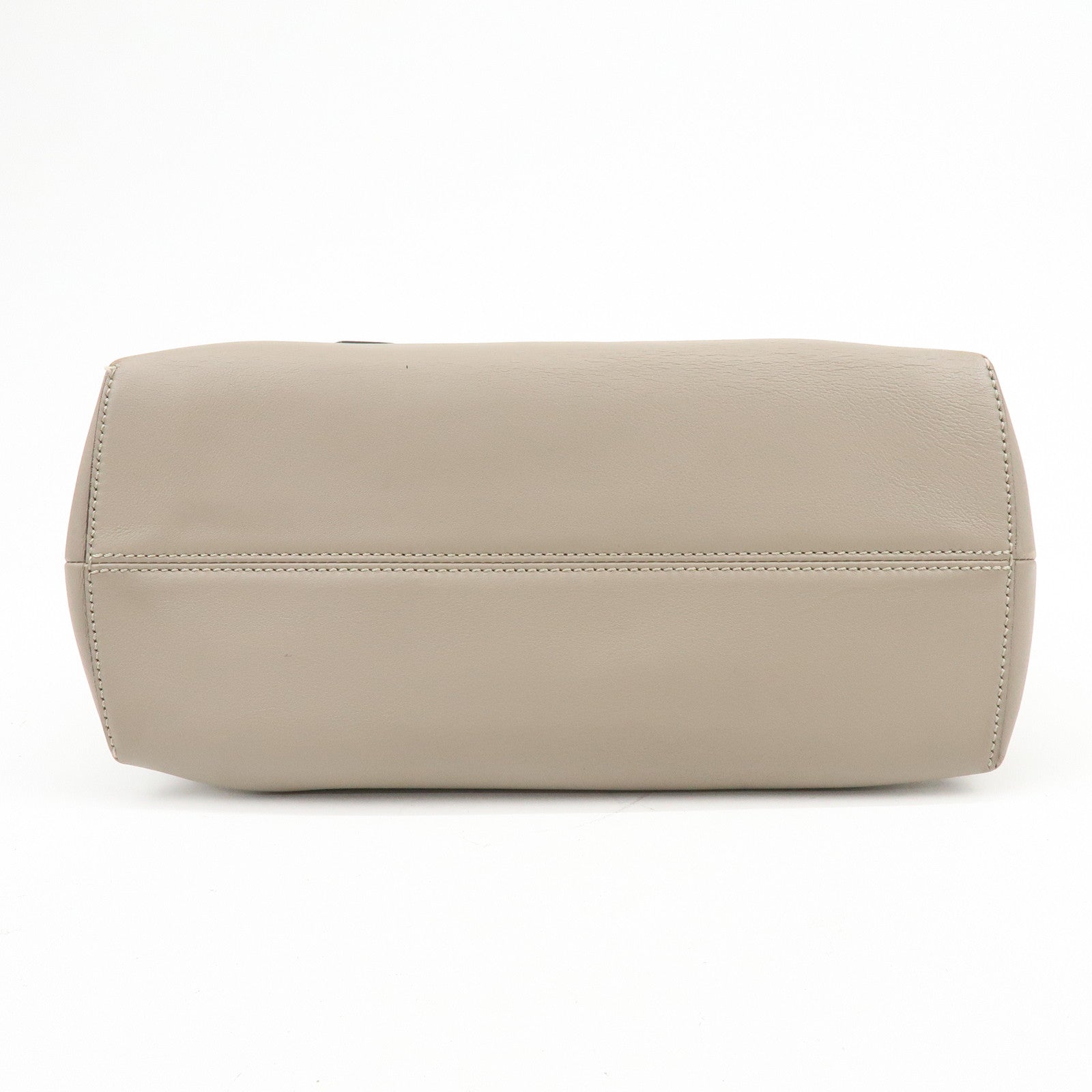 FENDI BY THE WAY Medium Leather 2Way Hand Bag Greige 8BL124