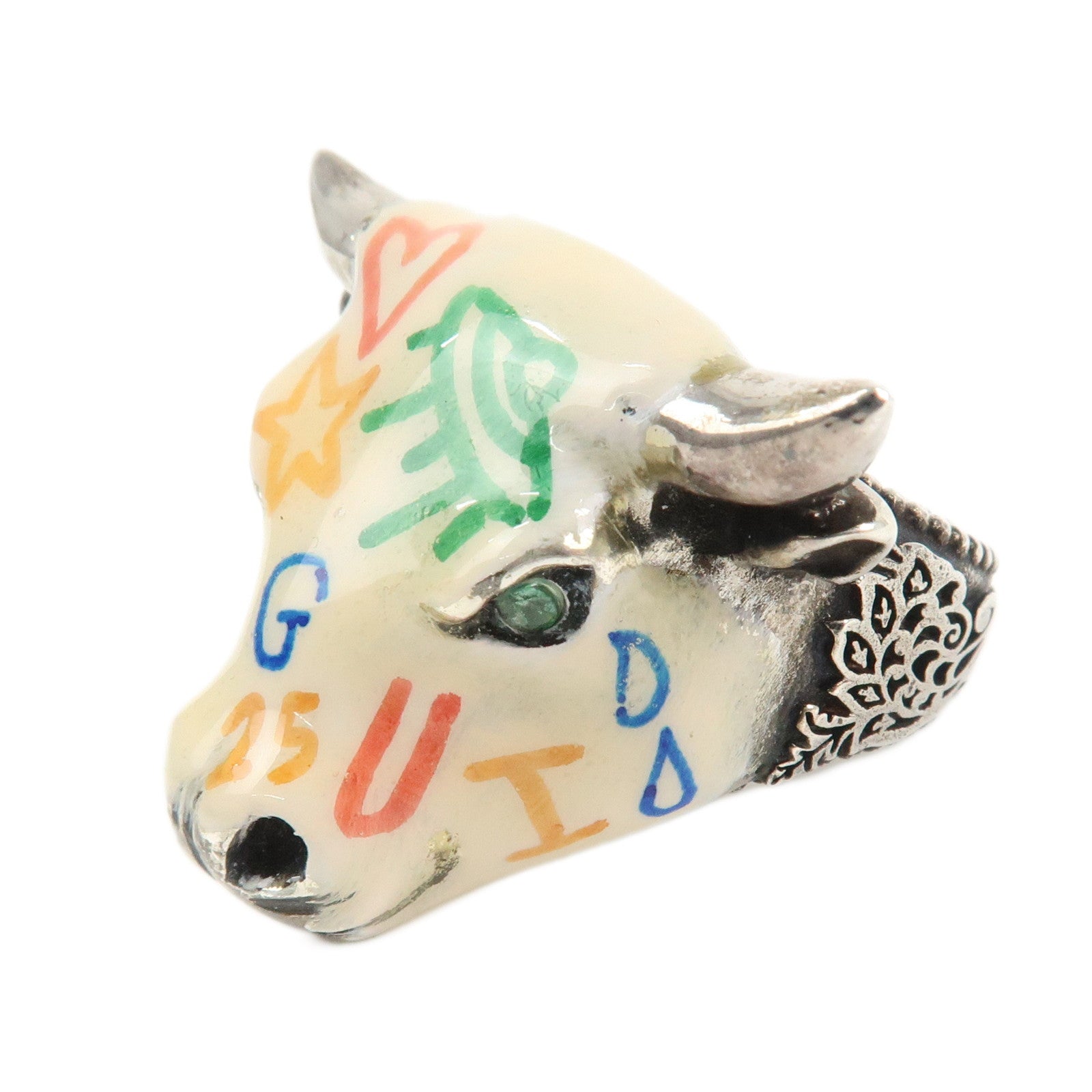 GUCCI Anger Forest Bull's Head Ring SV925 Silver #13 US6-6.5