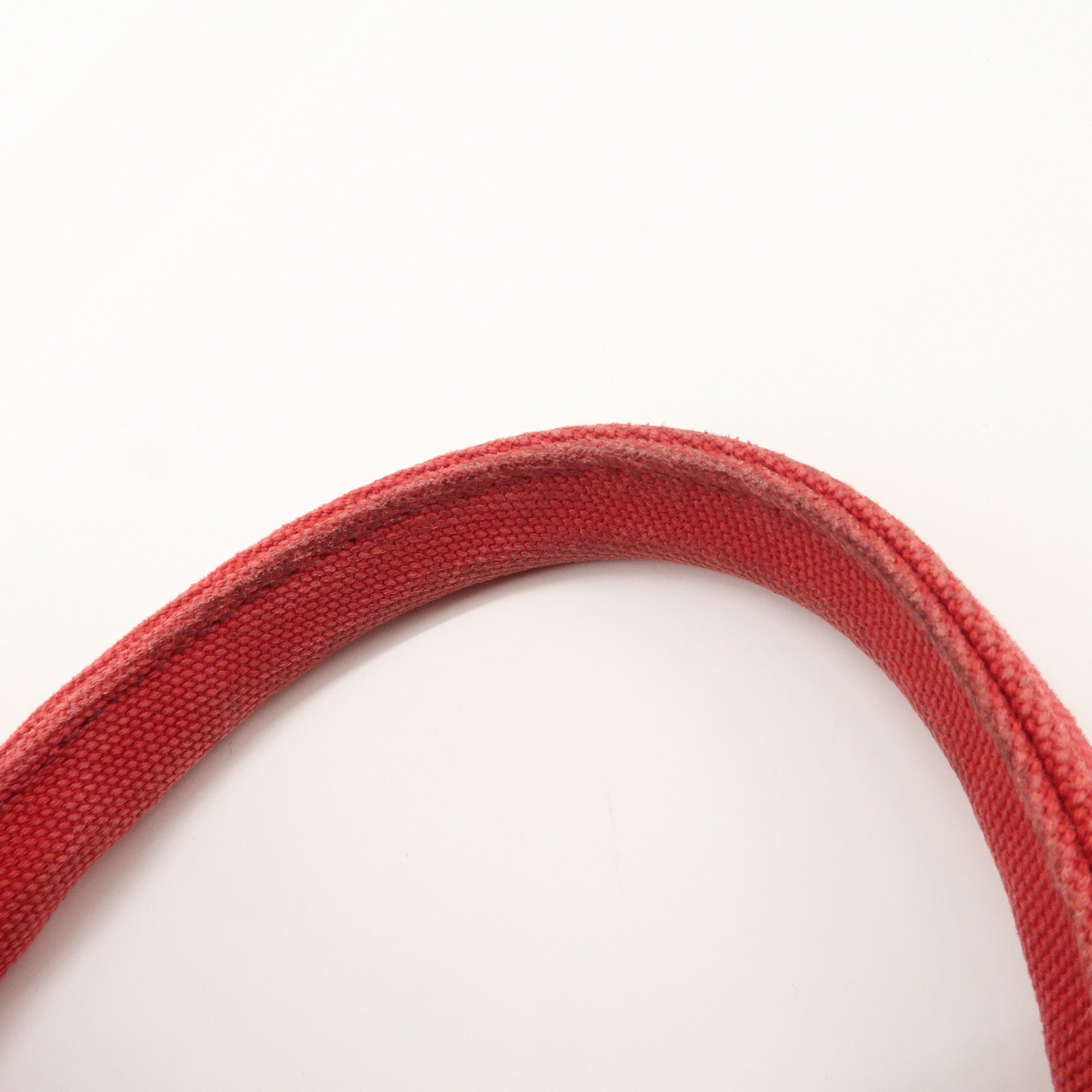 PRADA Canapa Mini Canvas Hand Bag Castilian Red BN2439