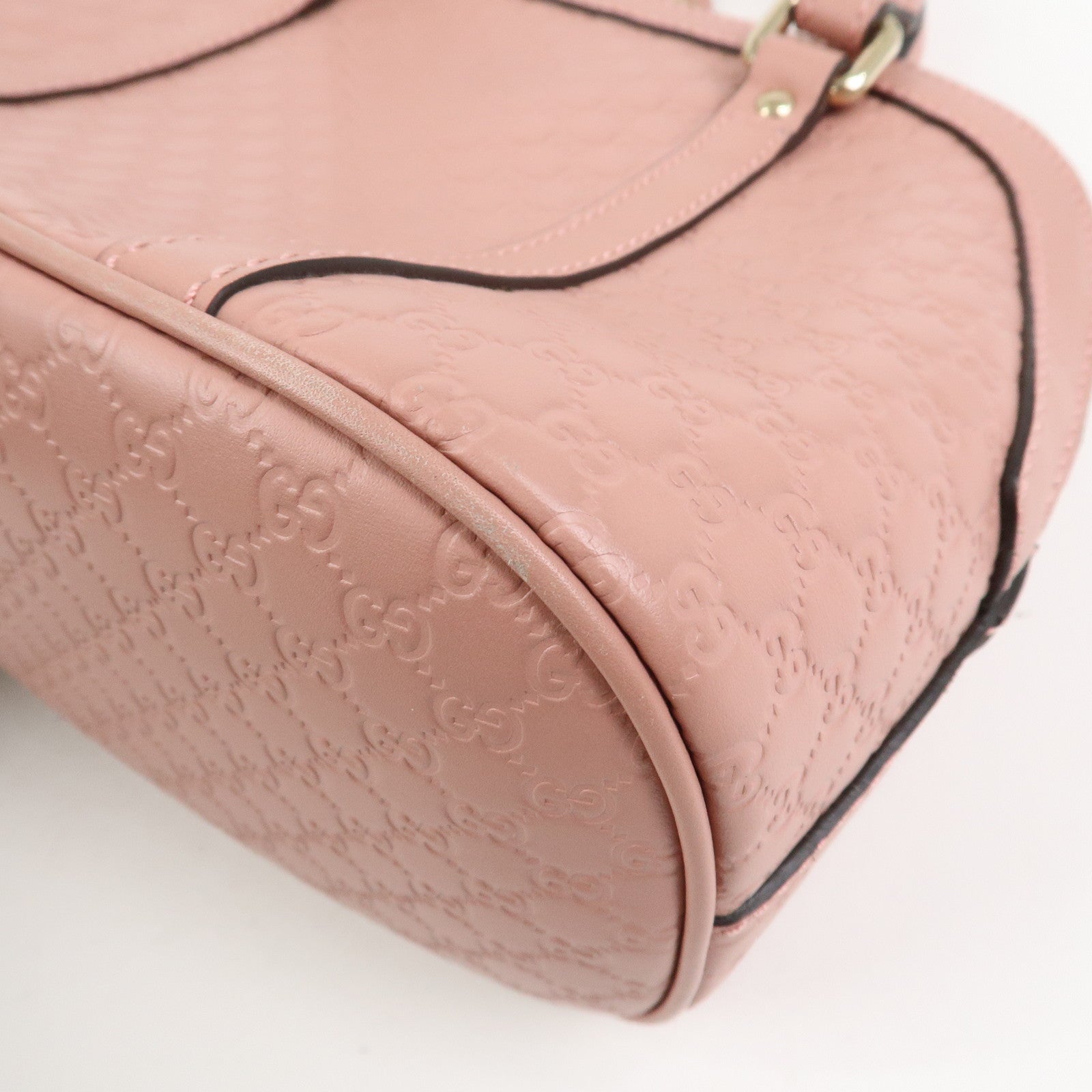GUCCI Micro Guccissima Leather 2Way Hand Shoulder Bag Pink 449654
