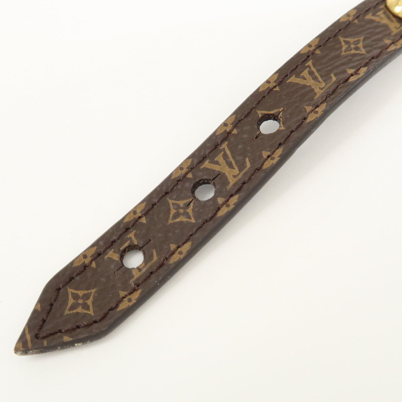 Louis Vuitton Monogram Canvas Blooming Bracelet Brown Gold M6534