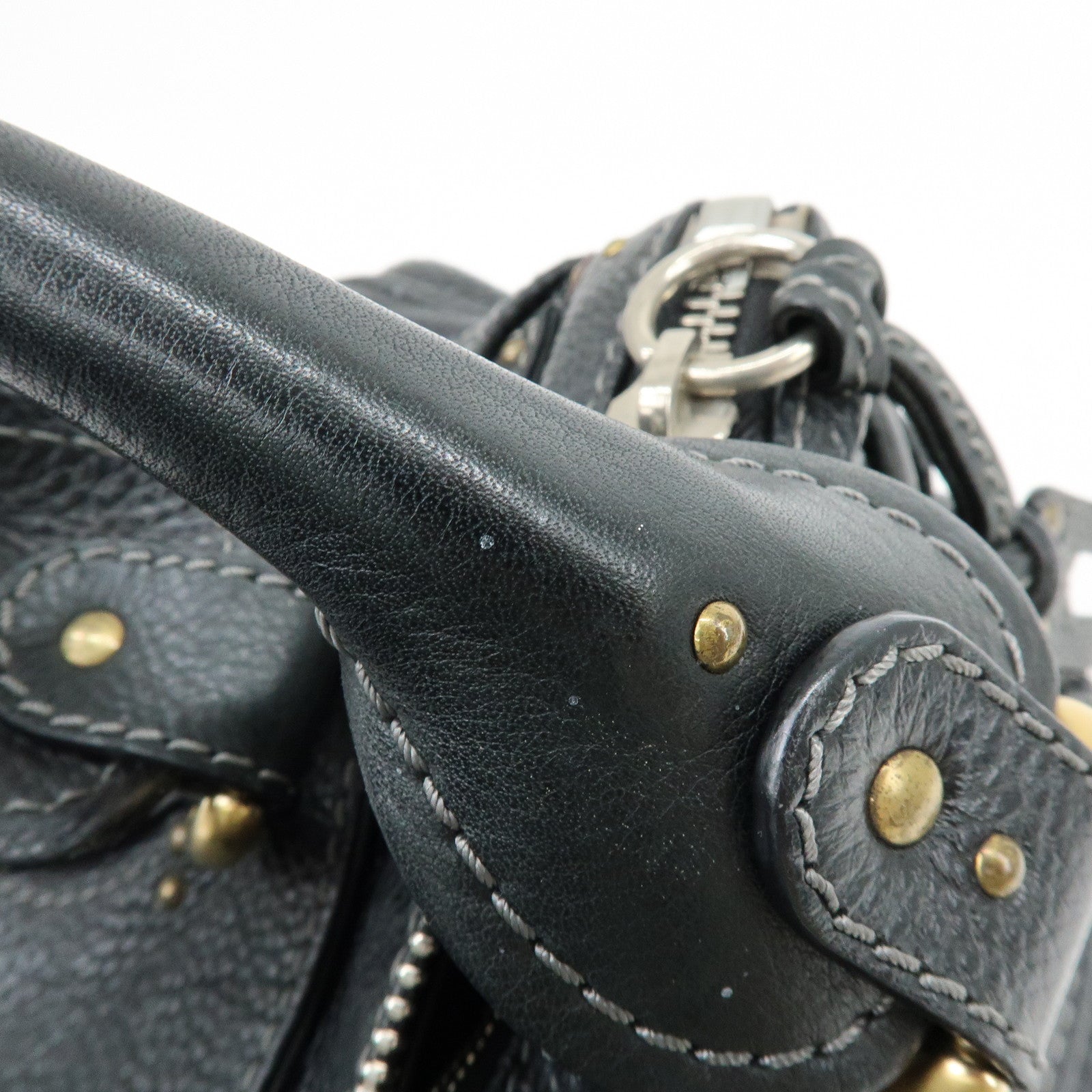 Chloe Paddington Leather Hand Bag Shoulder Bag Black
