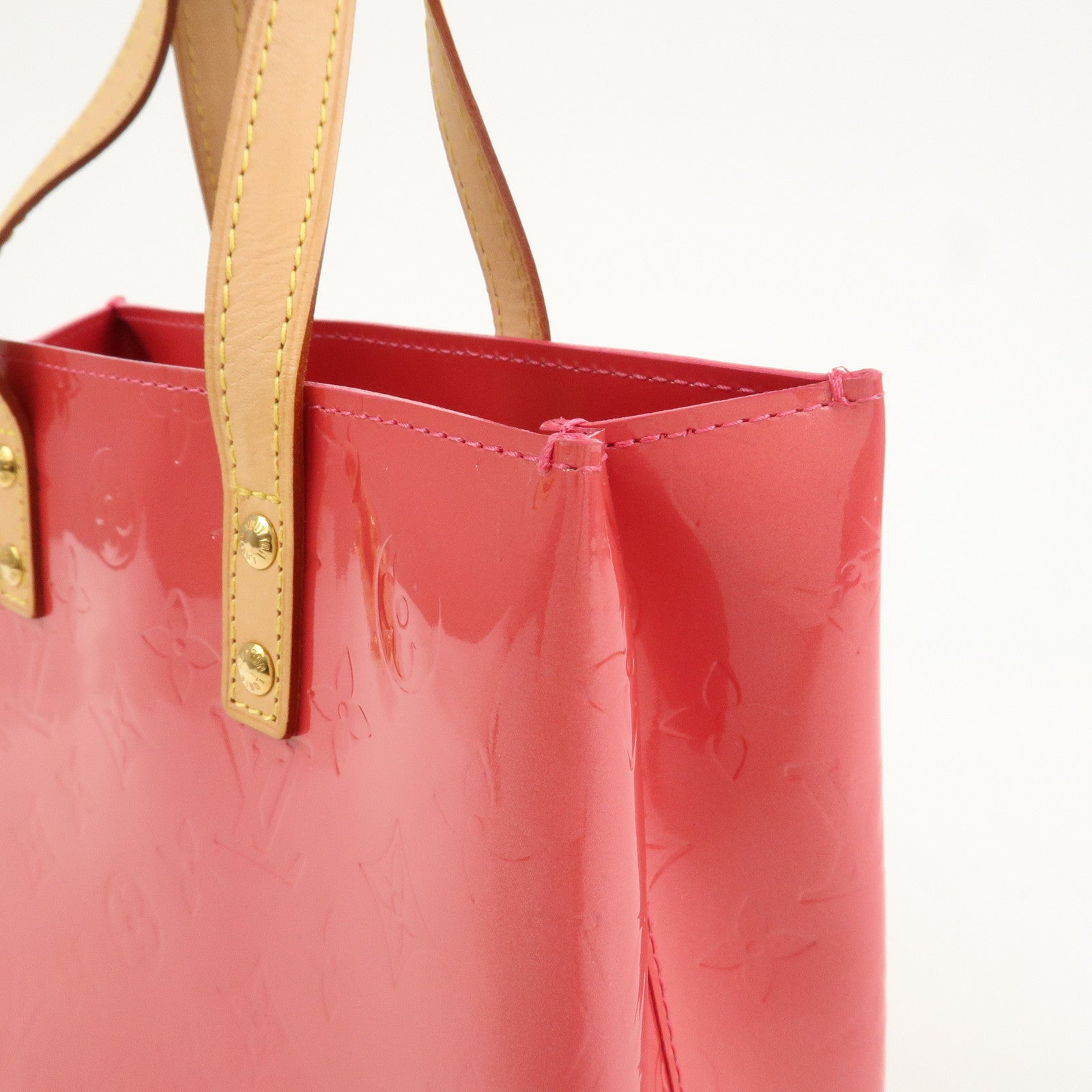 Louis Vuitton Monogram Vernis Lead PM Hand Bag Framboise M9132F