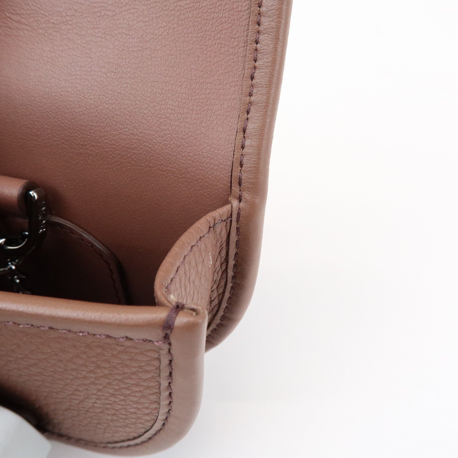 Christian Dior Leather Gallop Nano Pouch Coin Case Key Case Brown