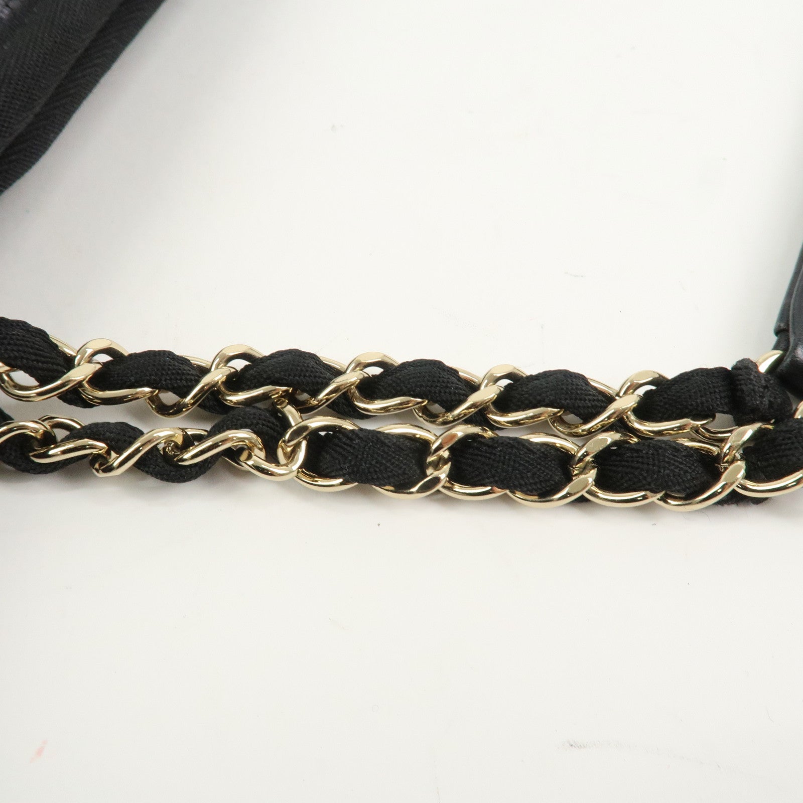 CHANEL Deauville MM Straw Leather Tote Bag Shoulder Bag A67001