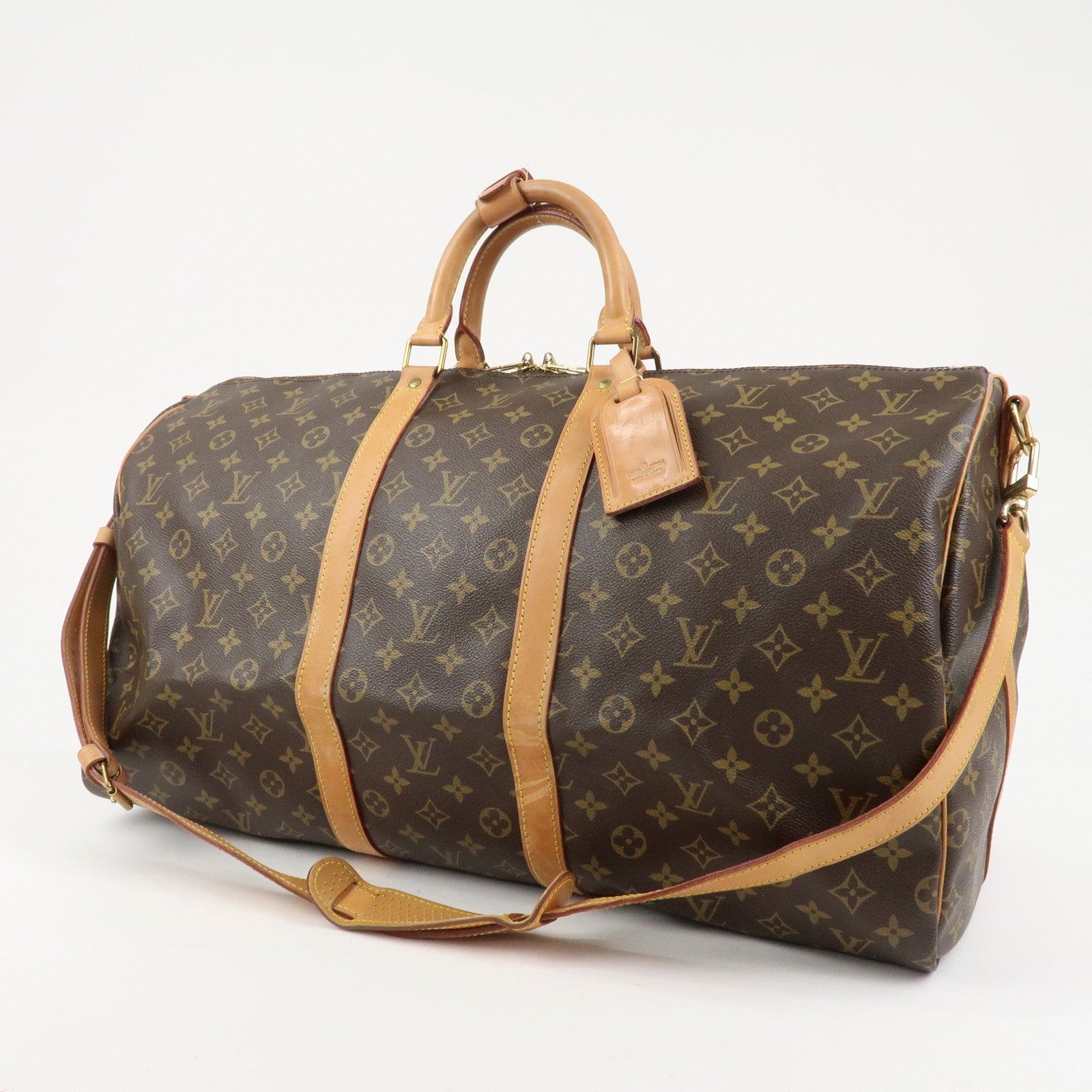 Louis Vuitton Monogram Keep All Bandouliere 55 Boston Bag M41414