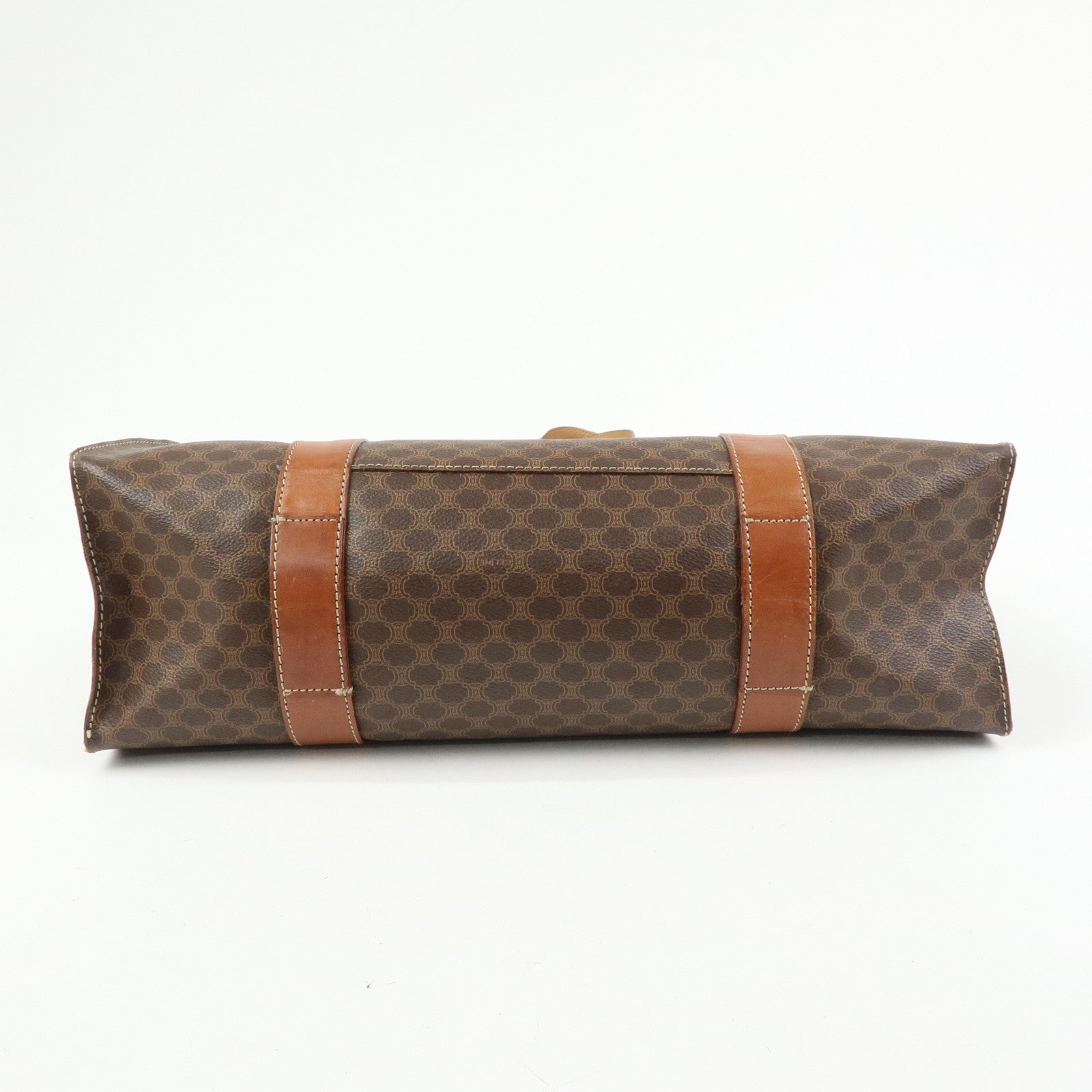 CELINE Macadam PVC Leather Tote Bag Shoulder Bag Brown