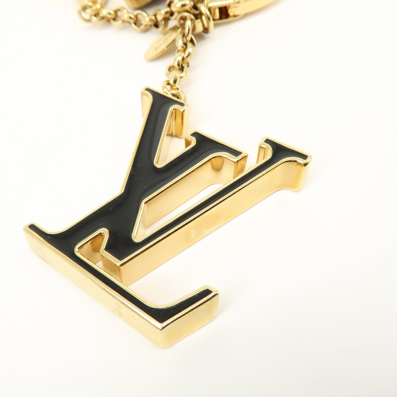 Louis Vuitton Fleur de Monogram Key Chain Bag Charm Gold M67119
