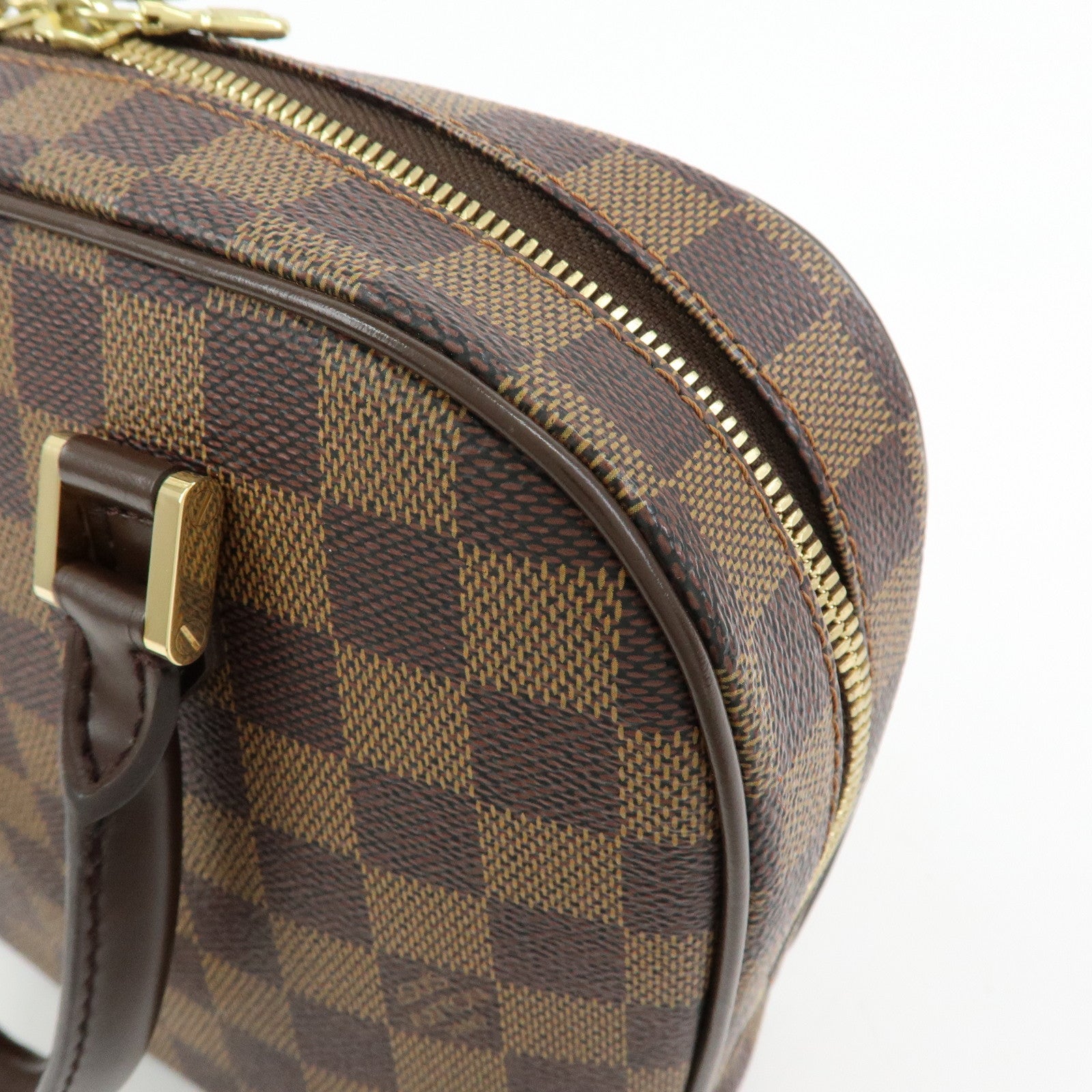 Louis Vuitton Saleya Mini Damier Ebene Canvas Leather Hand Bag