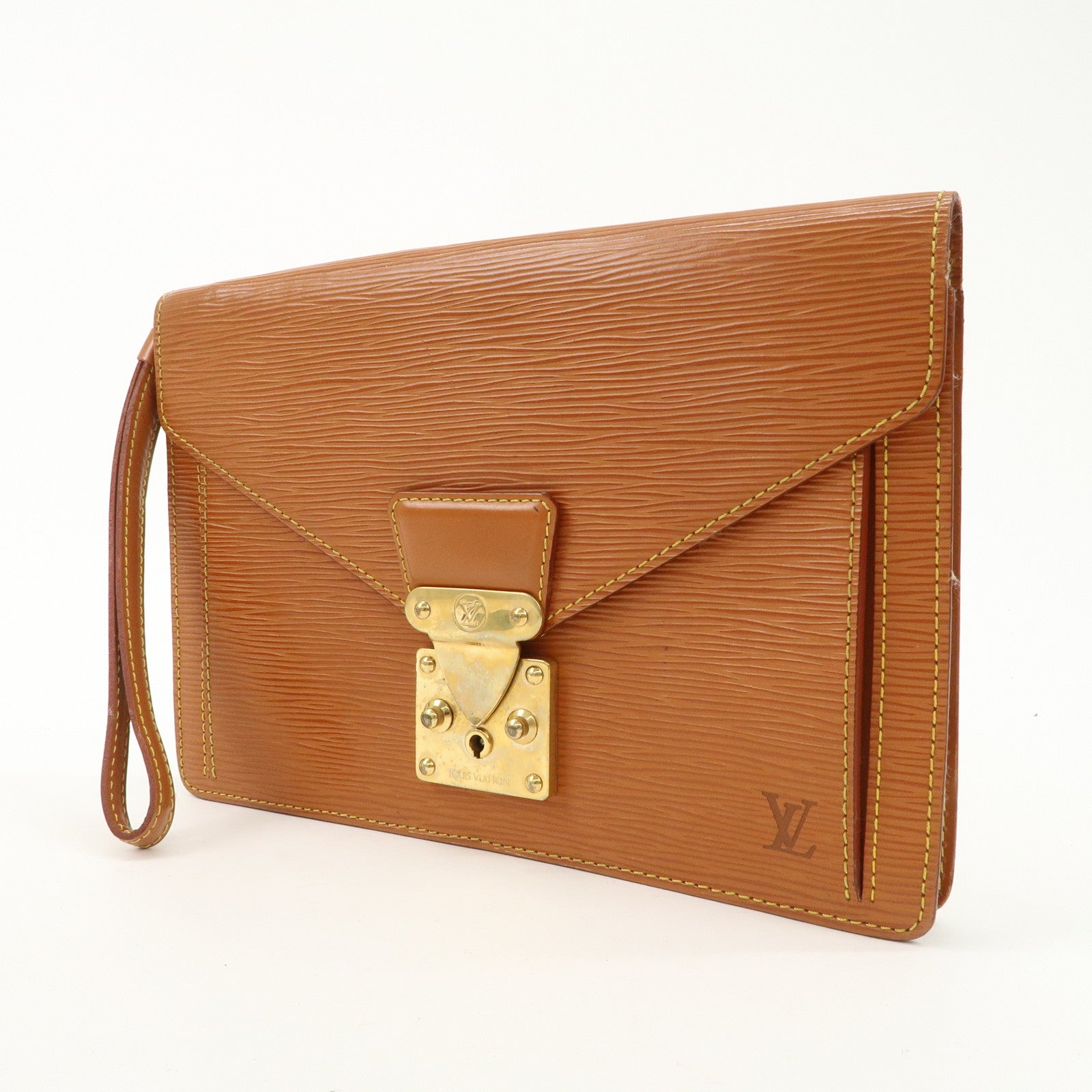 Louis Vuitton Epi Sellier Dragonne Clutch Bag Kenya Brown M52618