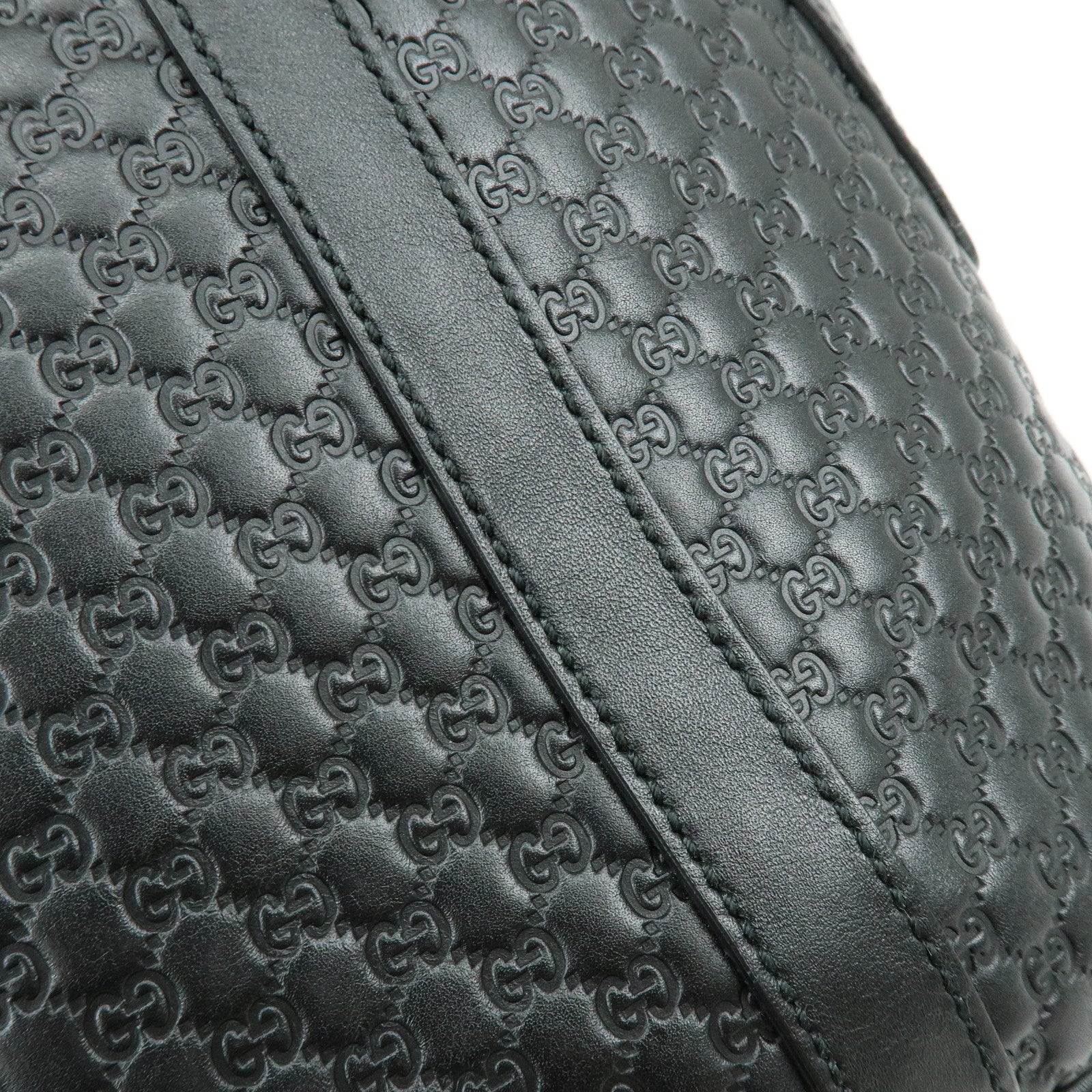 GUCCI Micro Guccissima Leather 2WAY Hand Shoulder Bag Black 449663