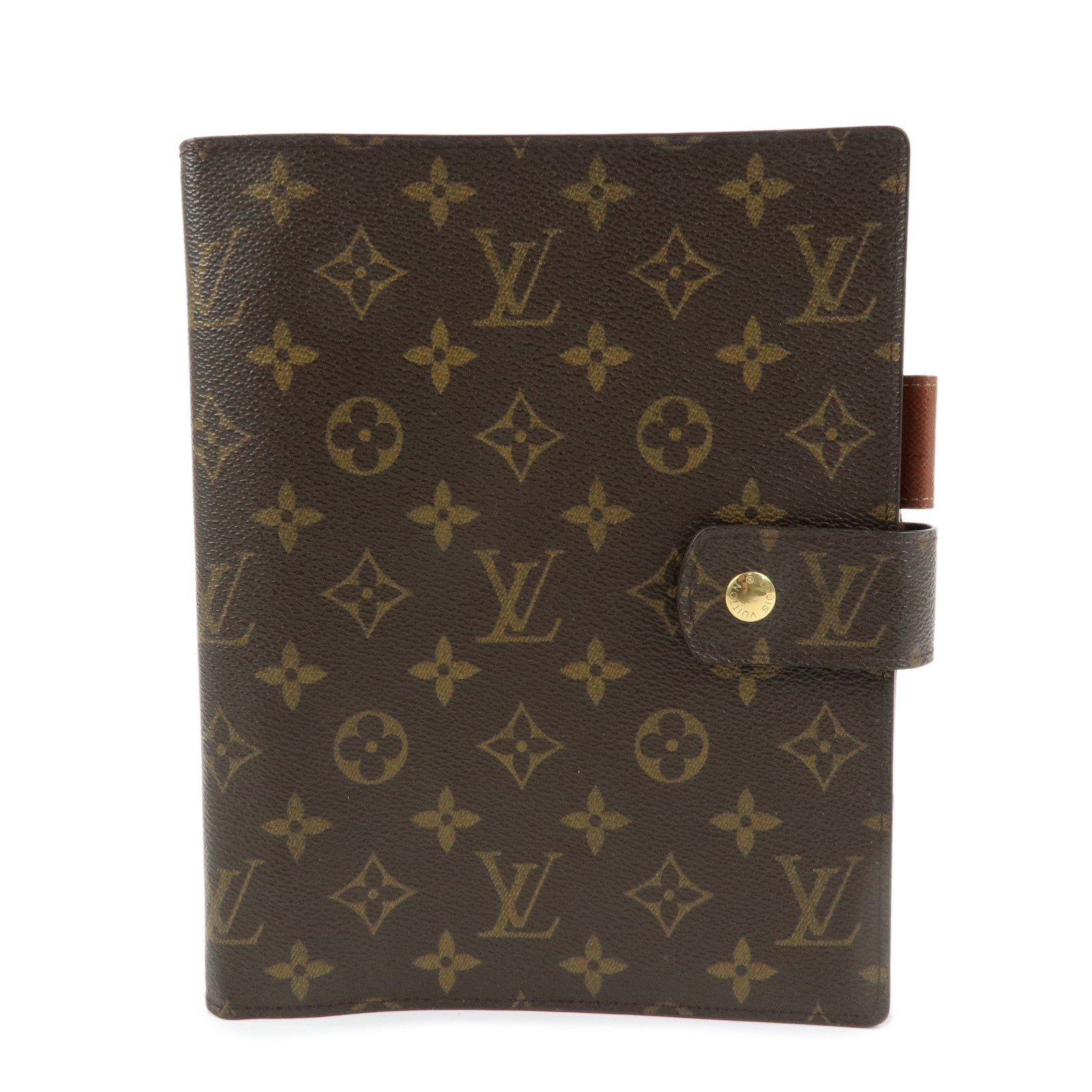 Louis Vuitton Monogram Agenda GM Planner Cover Brown R20106