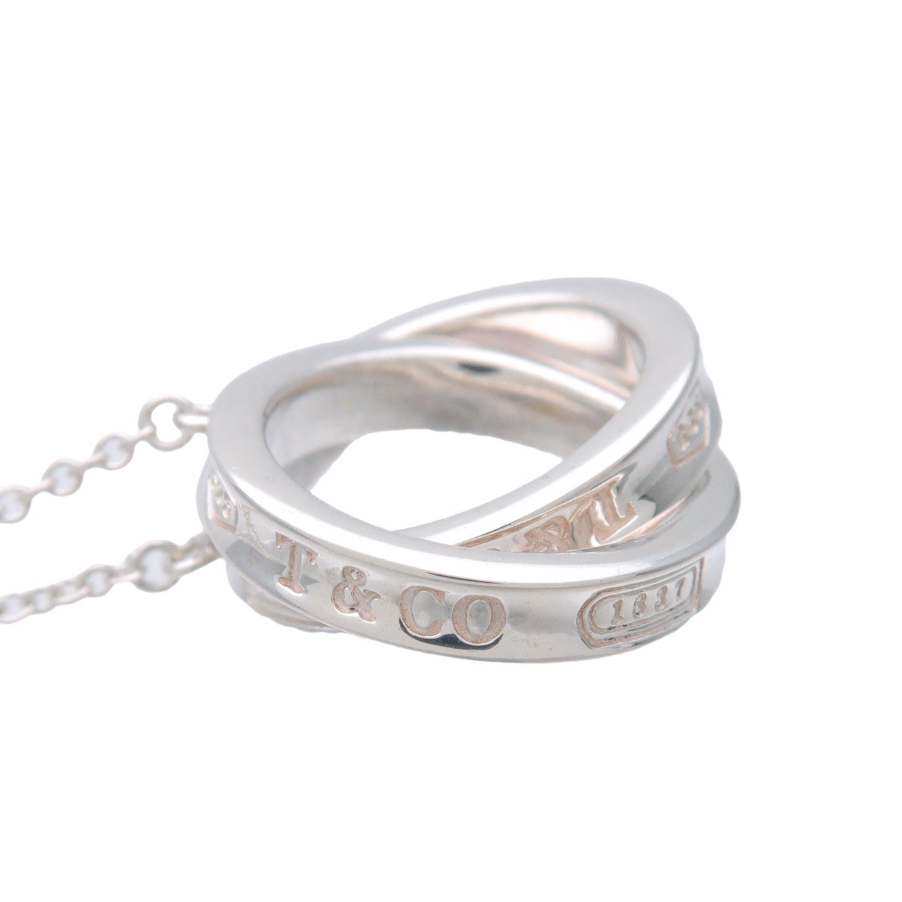 Tiffany & Co 1837 Interlocking Circle Necklace SV925 Silver