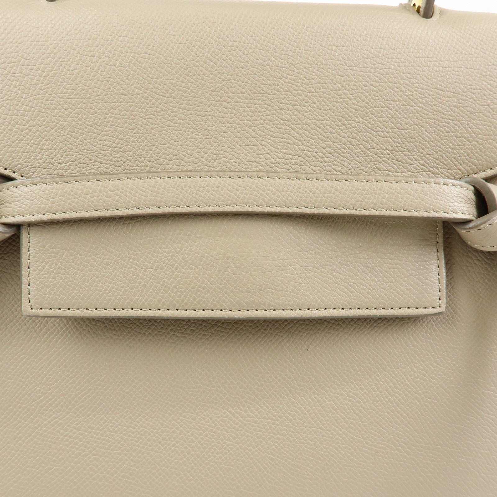 CELINE Belt Bag Leather 2Way Bag Hand Bag Shoulder Bag Beige